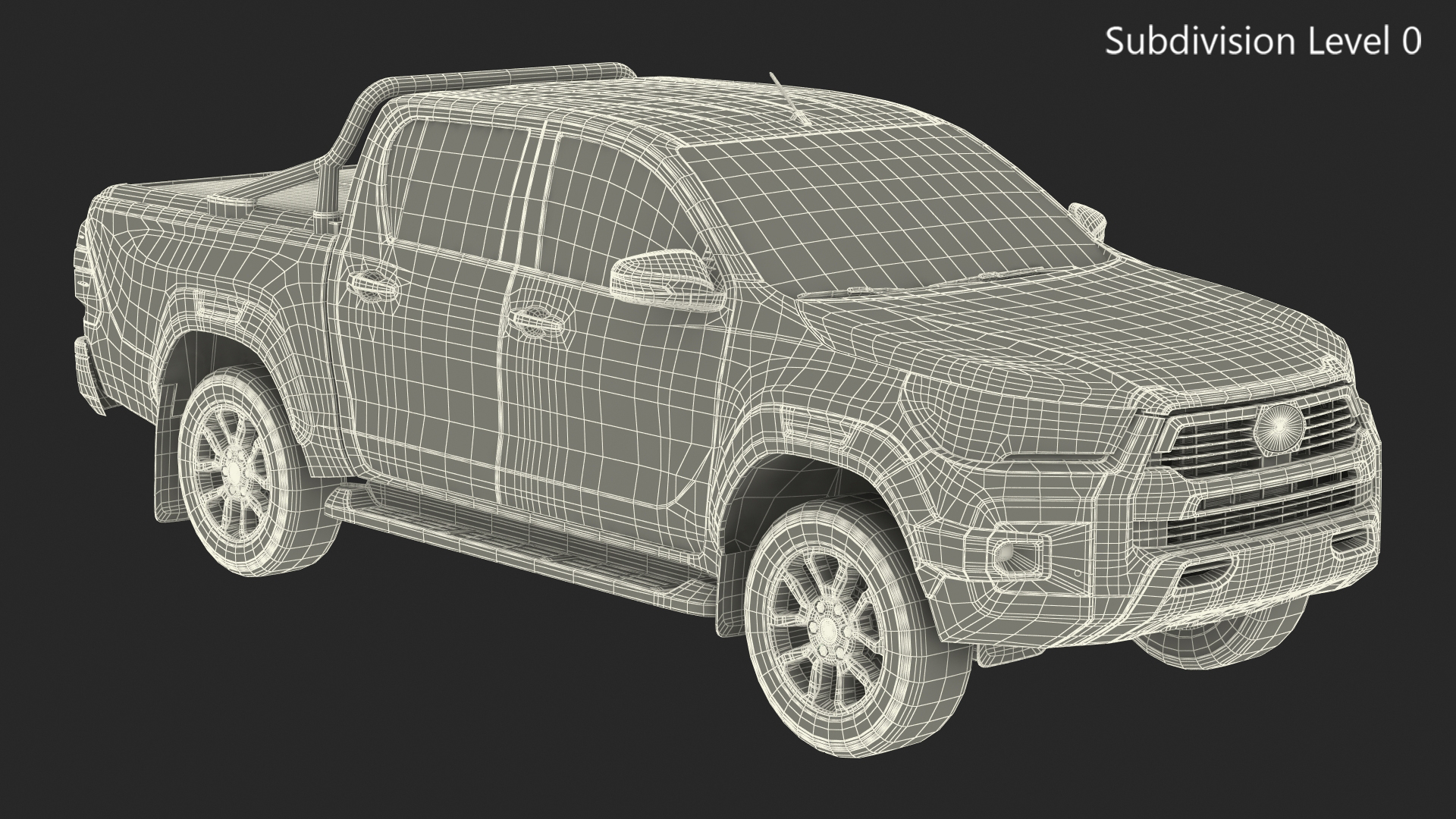 Mid Size Pickup Truck 2022 Simple Interior 3D