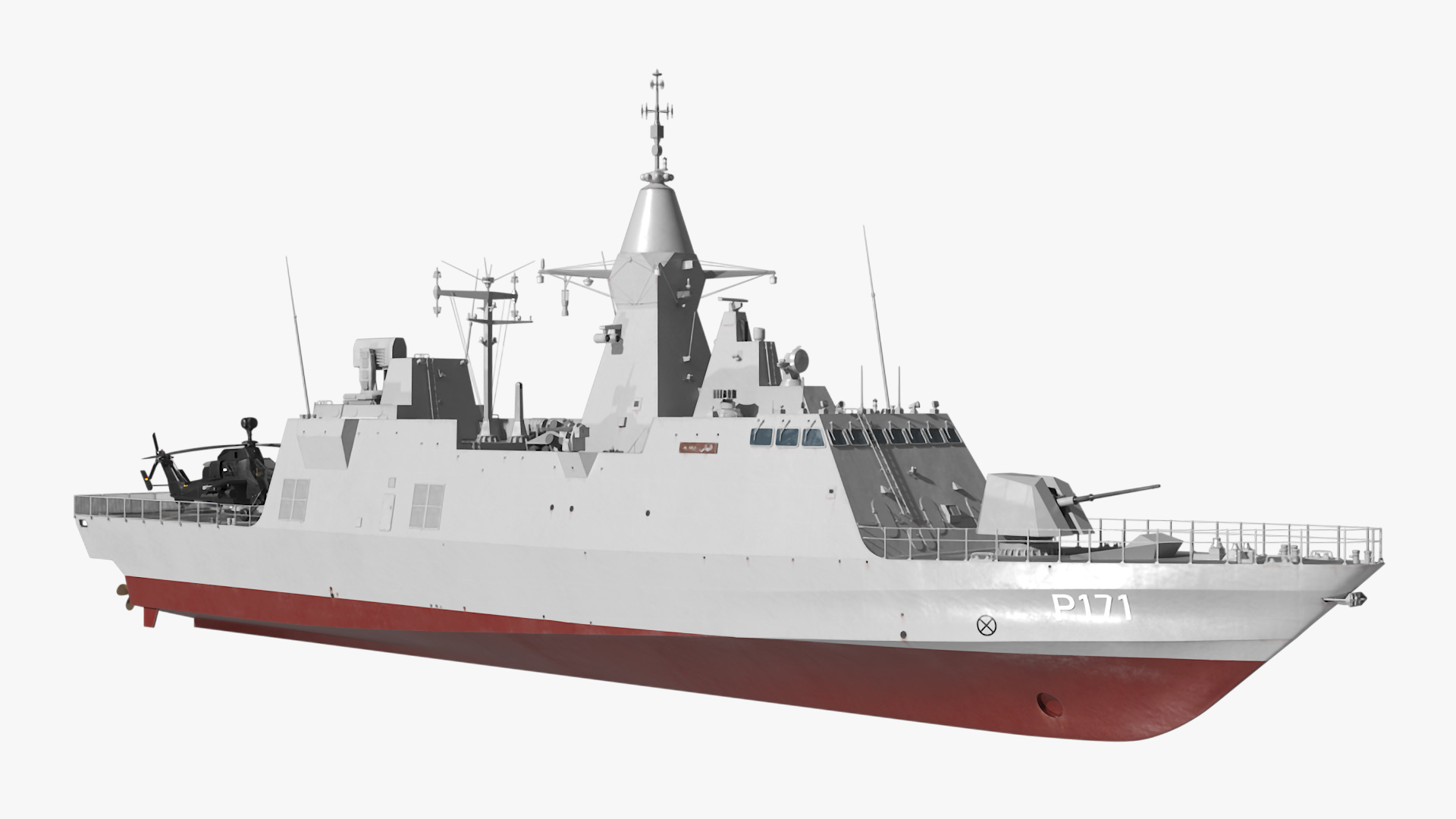 3D Baynunah Class Corvette with Eurocopter Tiger EC665