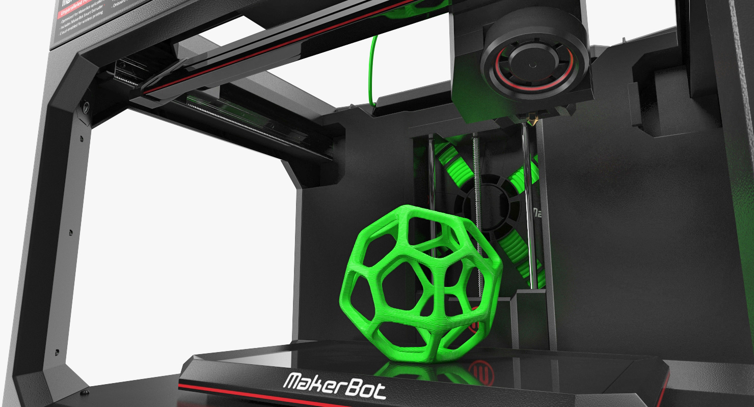 MakerBot Replicator 3d Printer Rigged 3D