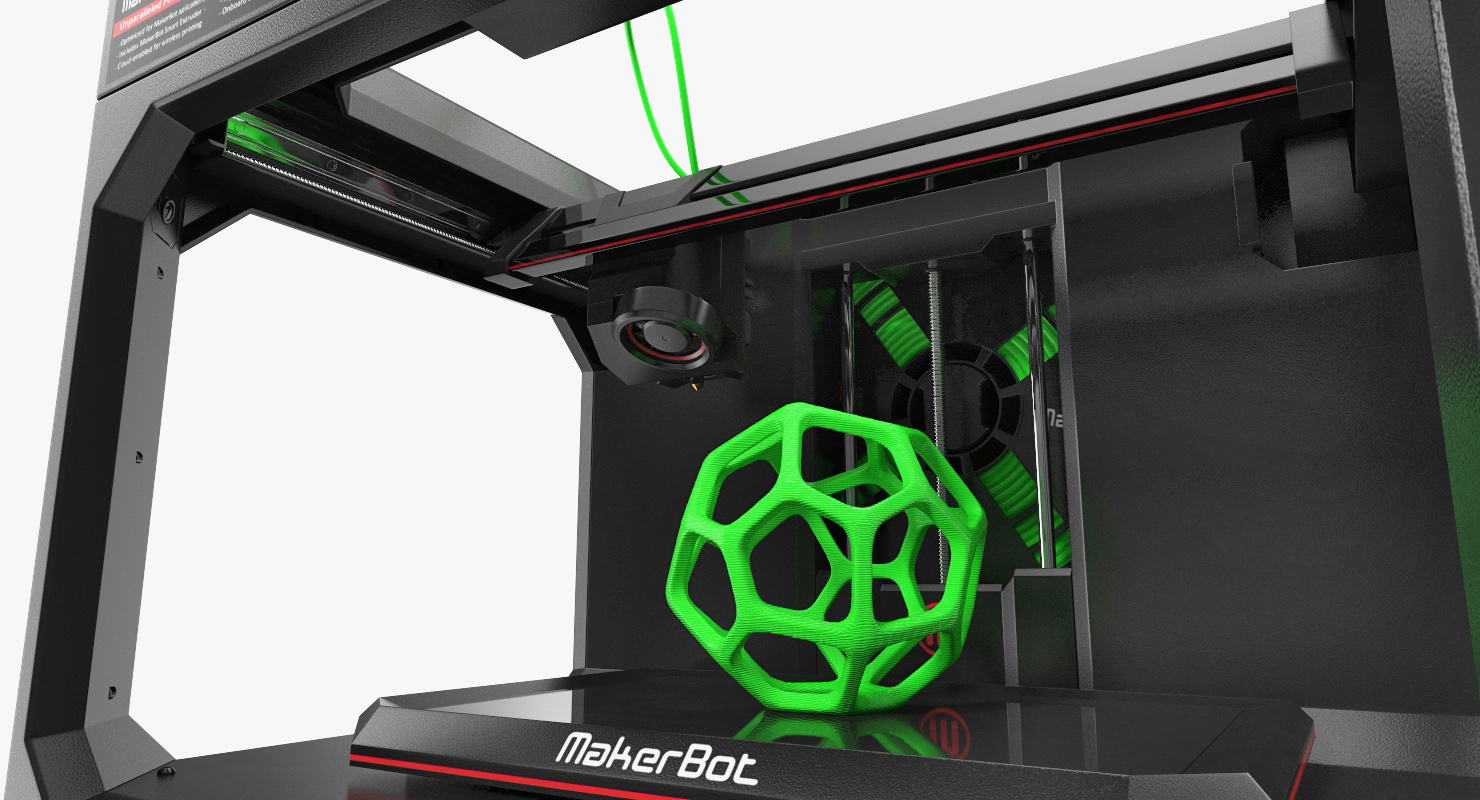 MakerBot Replicator 3d Printer Rigged 3D