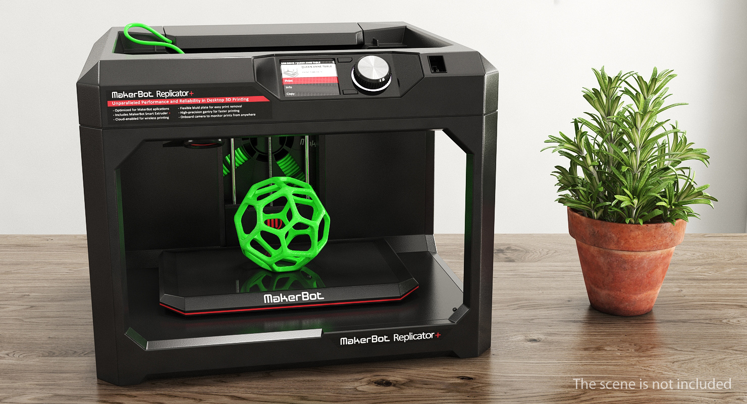 MakerBot Replicator 3d Printer Rigged 3D