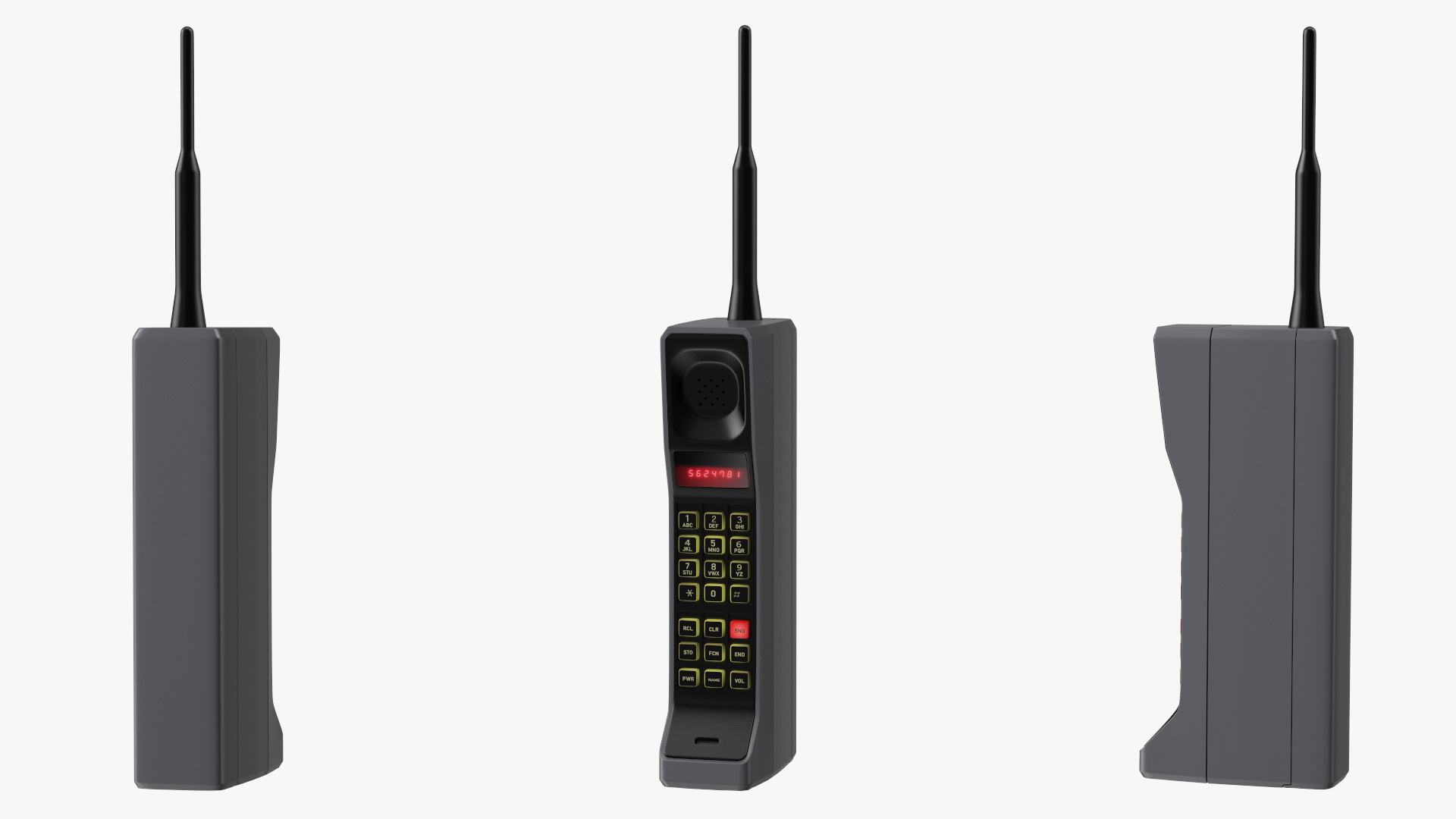 Vintage Analogue Mobile Phone 3D model