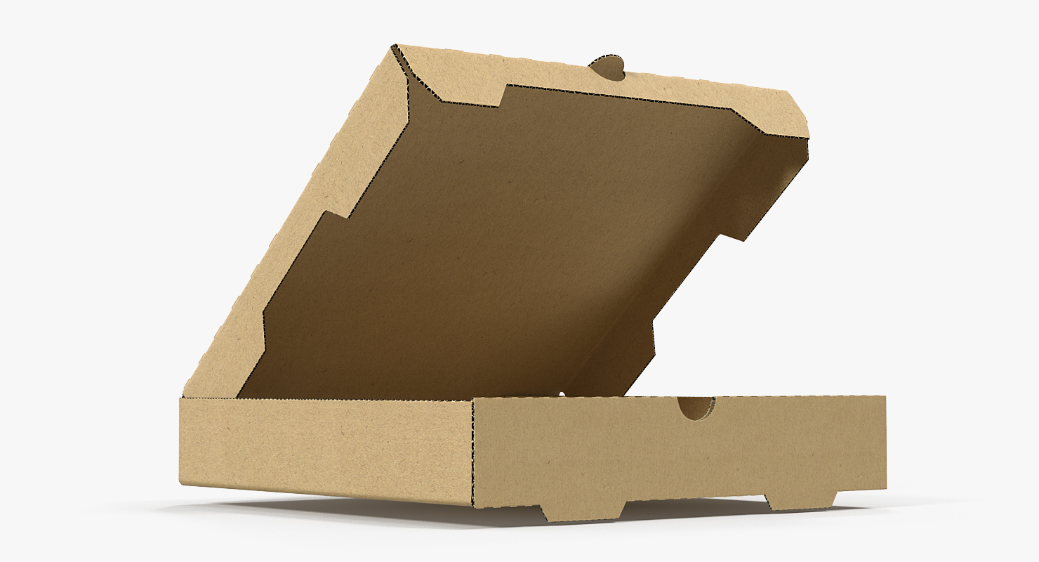 3D Medium Size Open Pizza Box