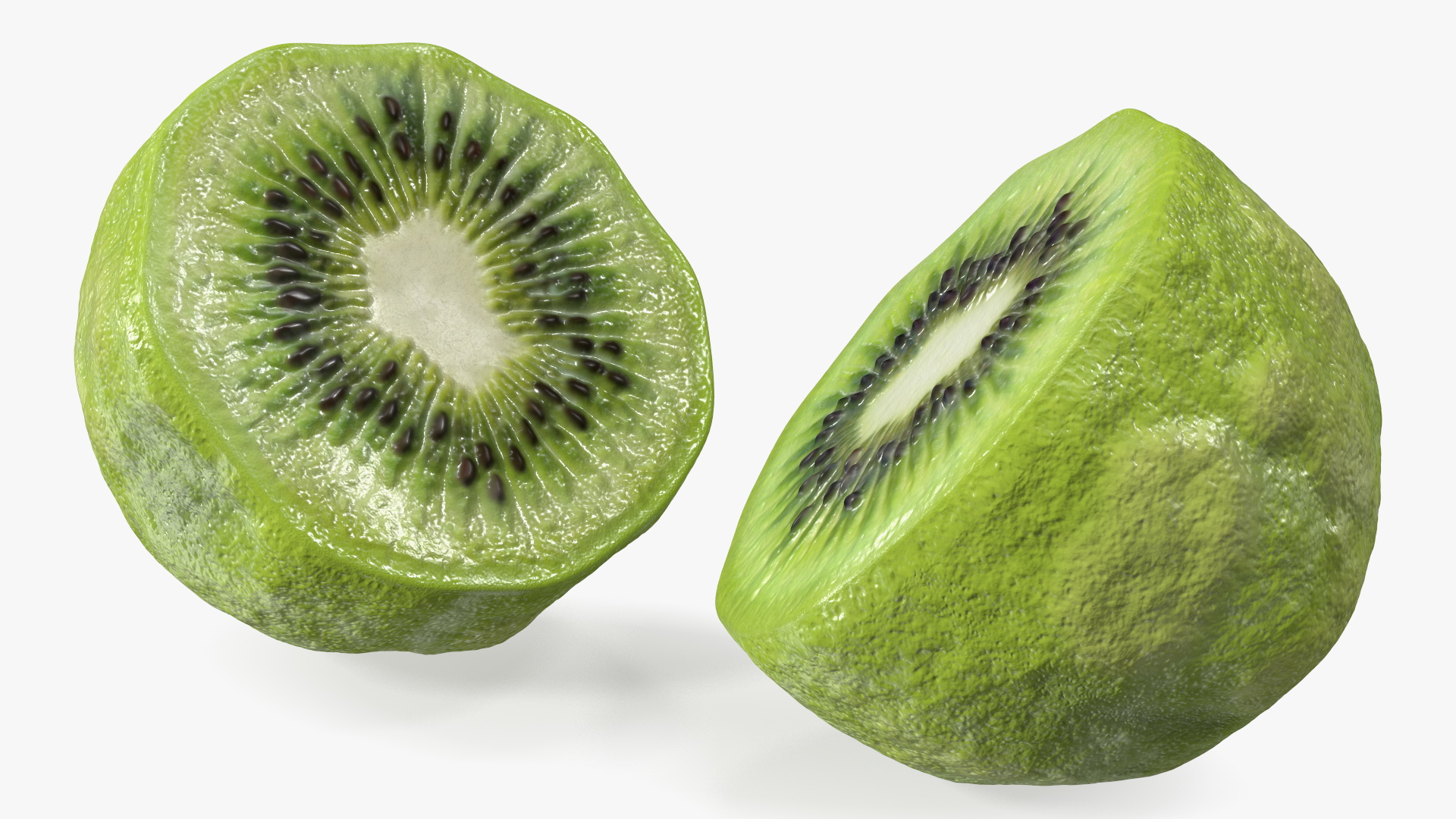 3D model Peeled Kiwi Cut in Halves