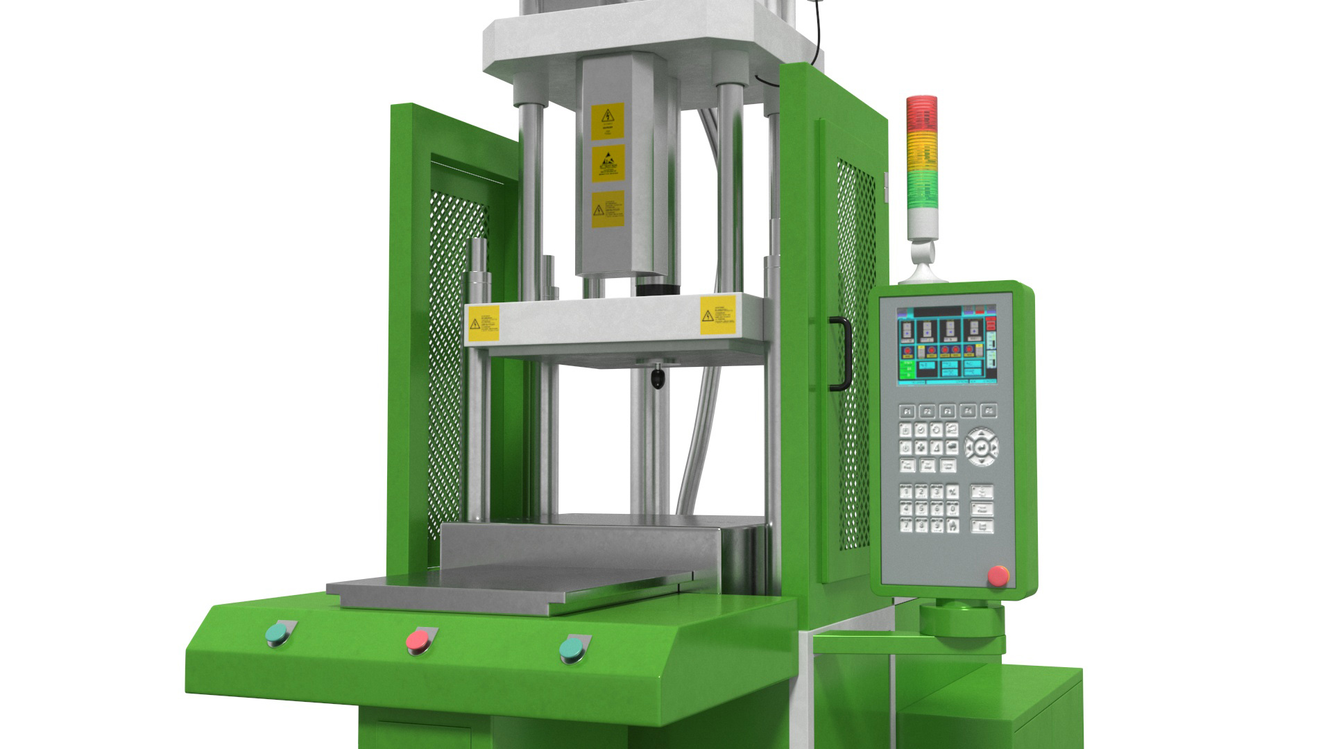 3D Vertical Plastic Injection Molding Machine Green model