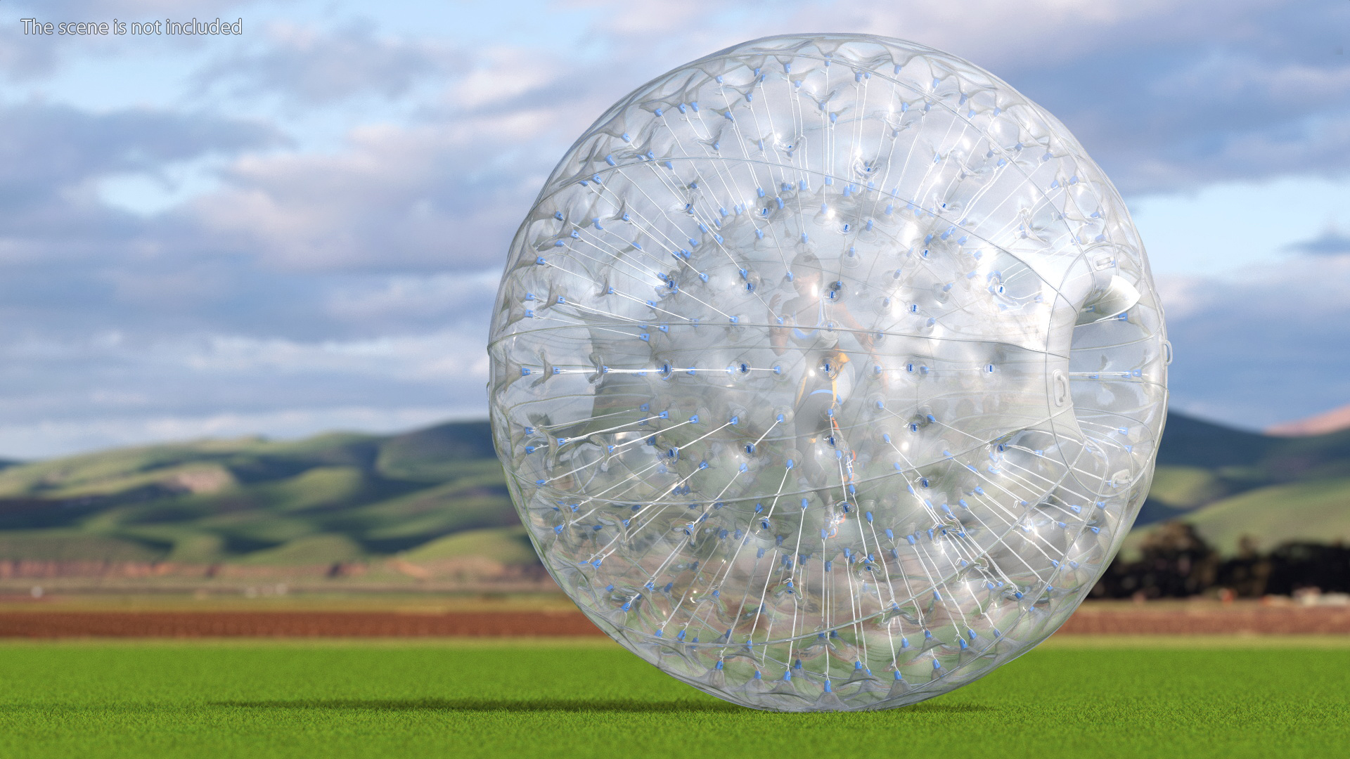 3D model Zorb Balloon with Athlete