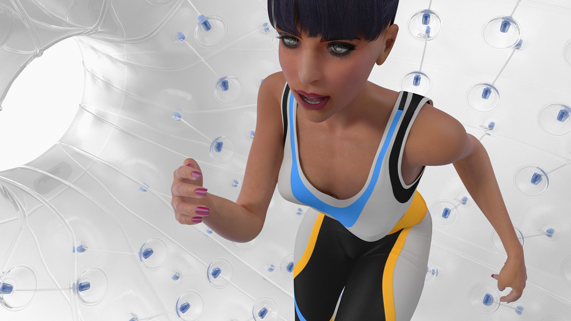 3D model Zorb Balloon with Athlete