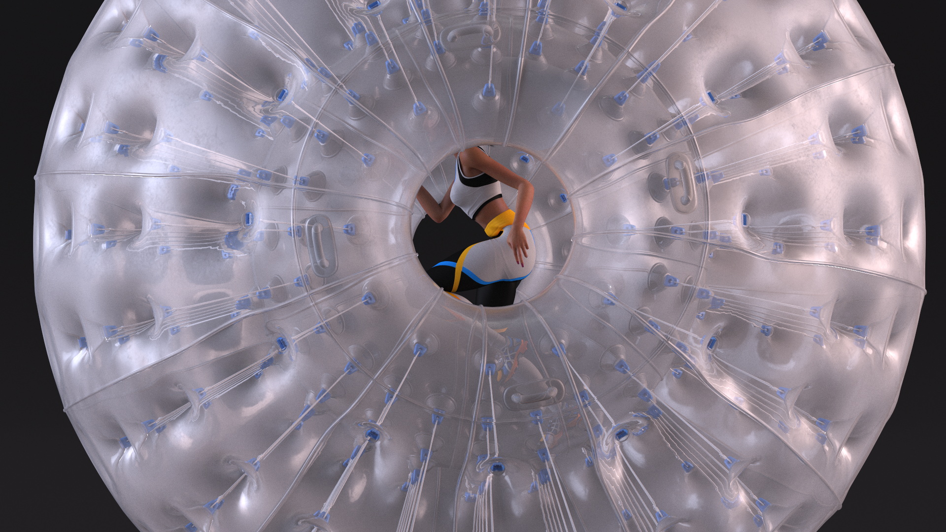 3D model Zorb Balloon with Athlete