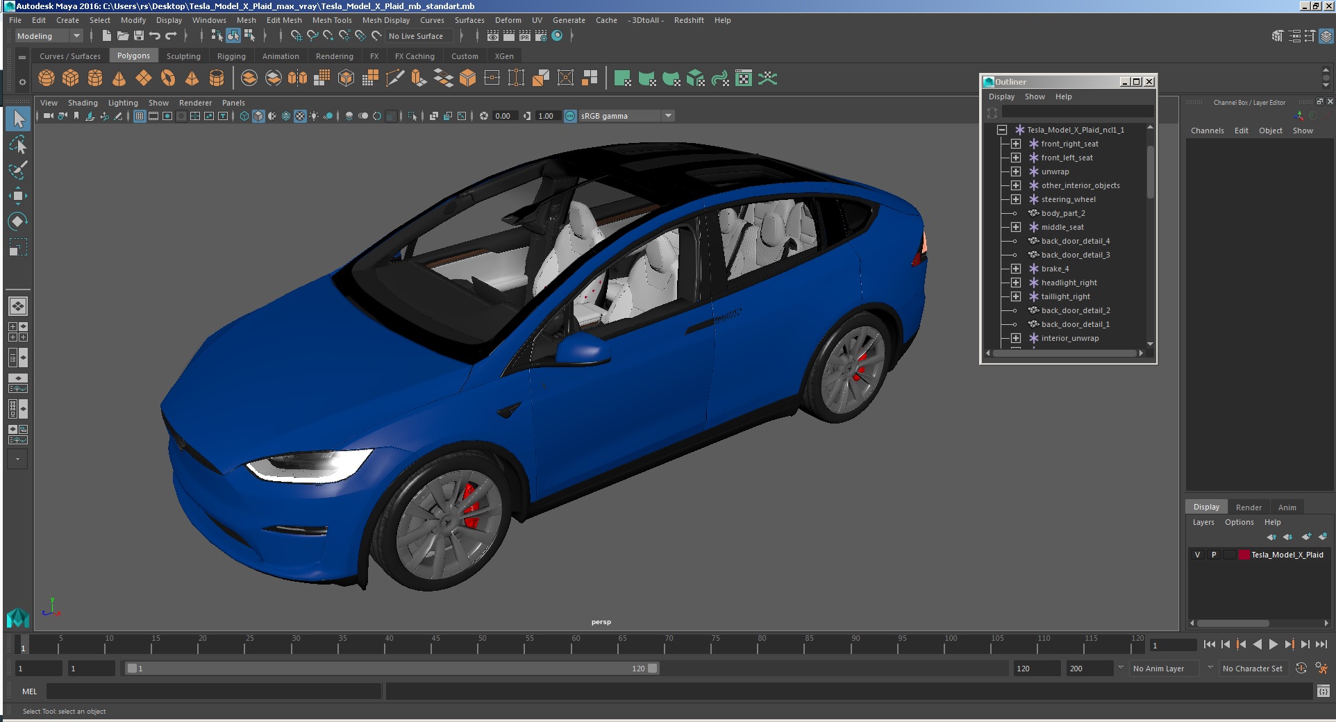 Tesla Model X Plaid 3D model