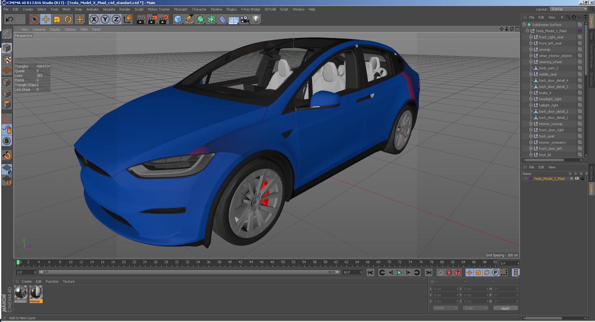 Tesla Model X Plaid 3D model