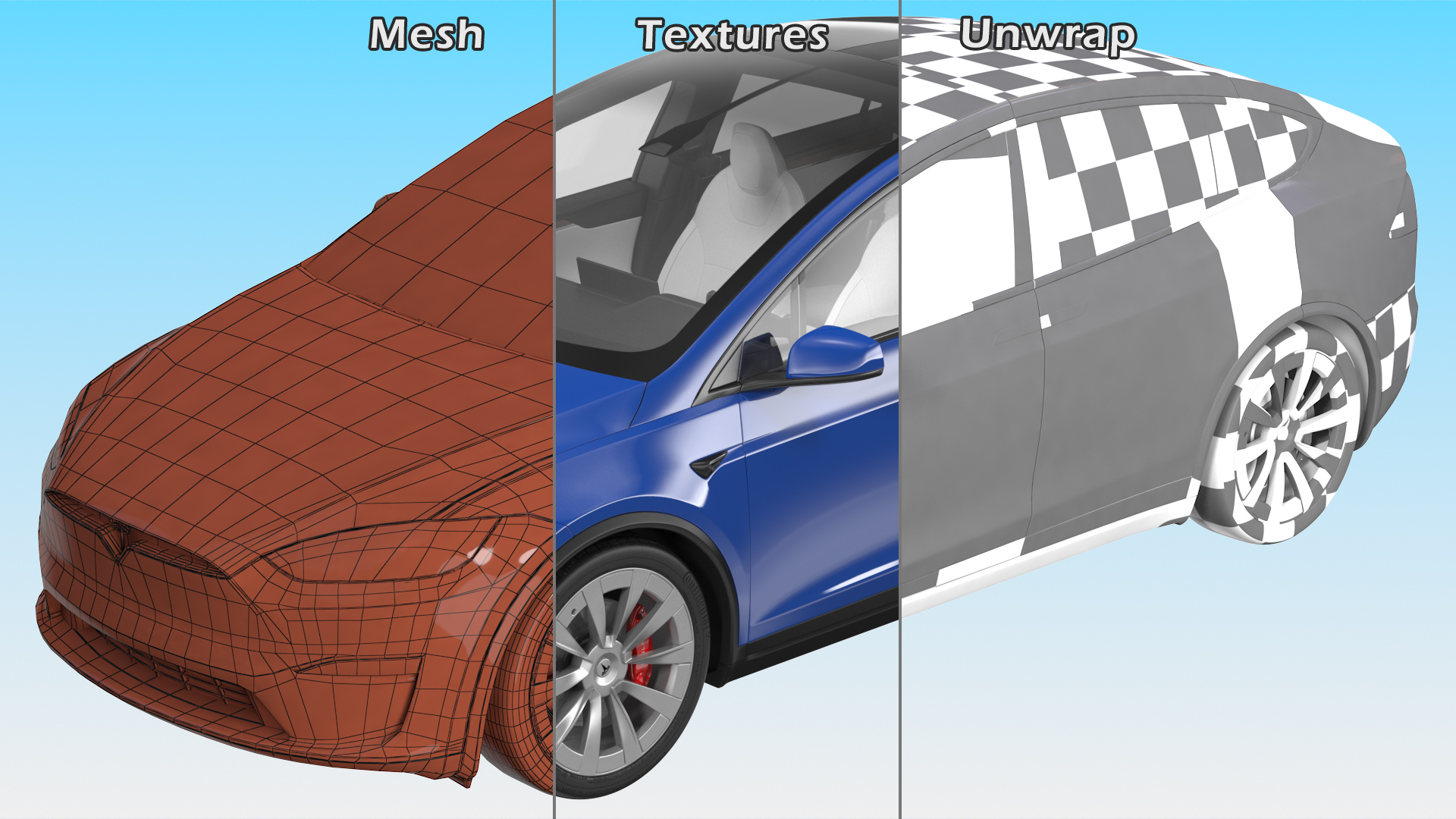 Tesla Model X Plaid 3D model