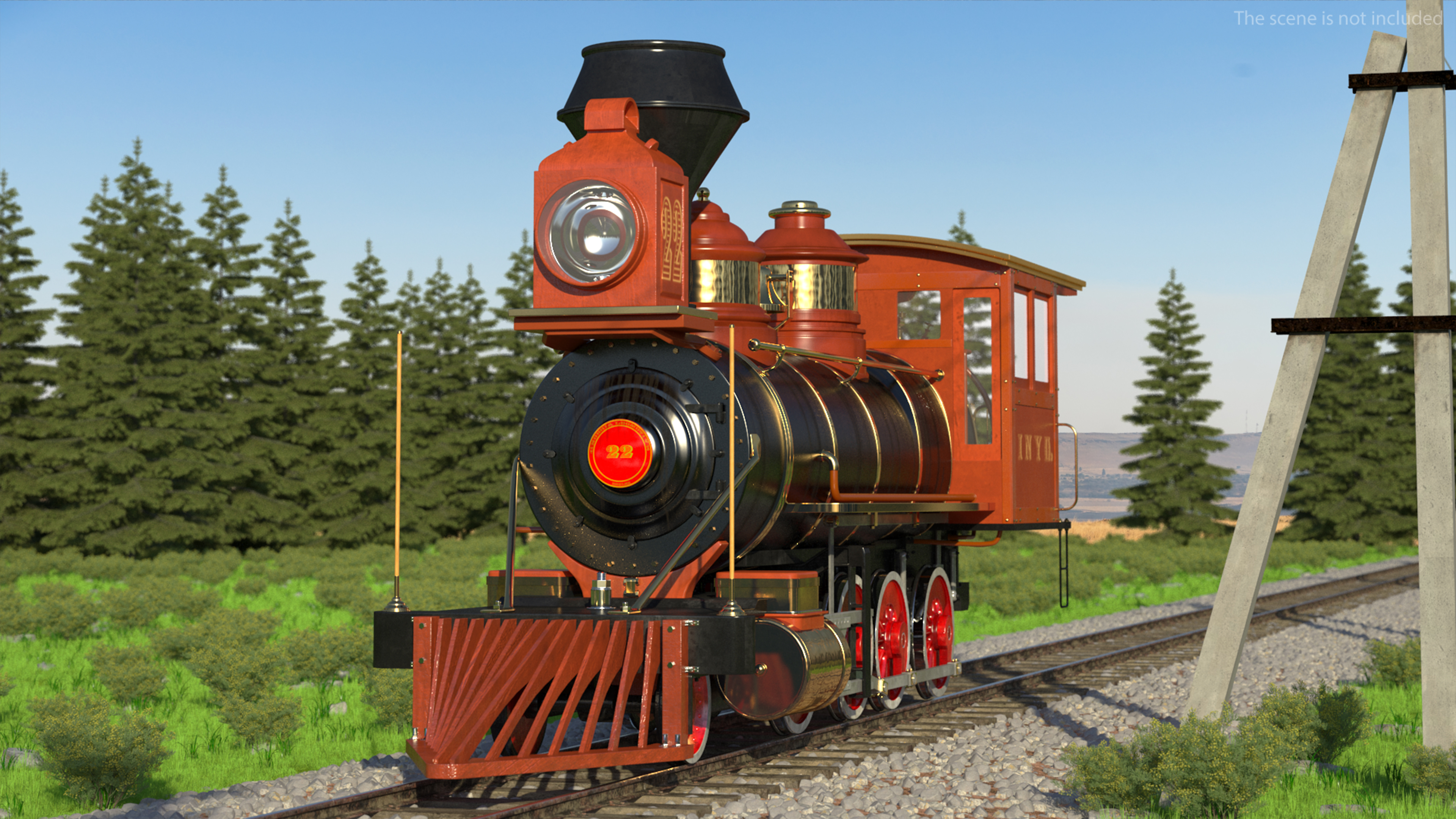 3D Steam Engine Locomotive model