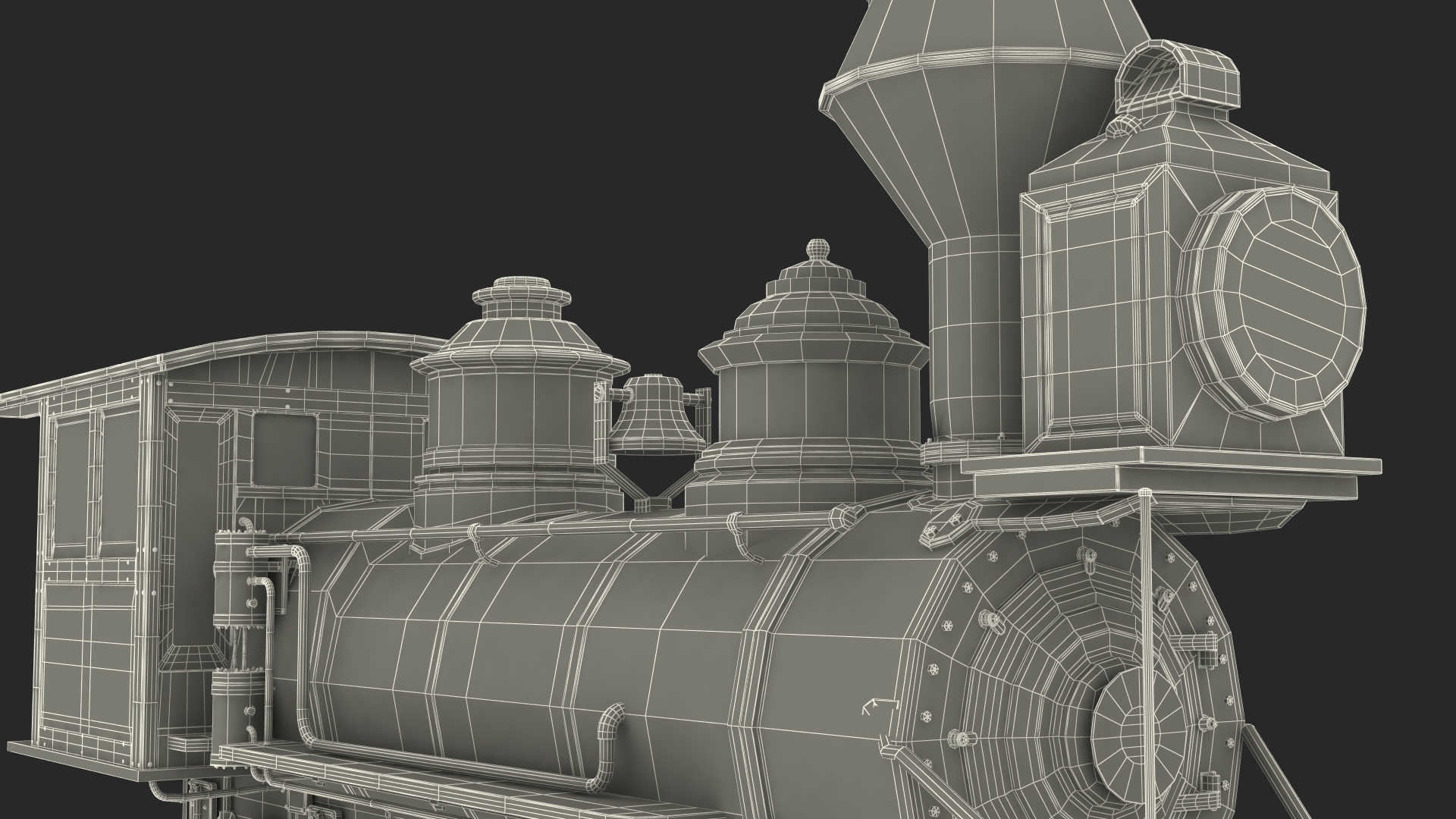 3D Steam Engine Locomotive model