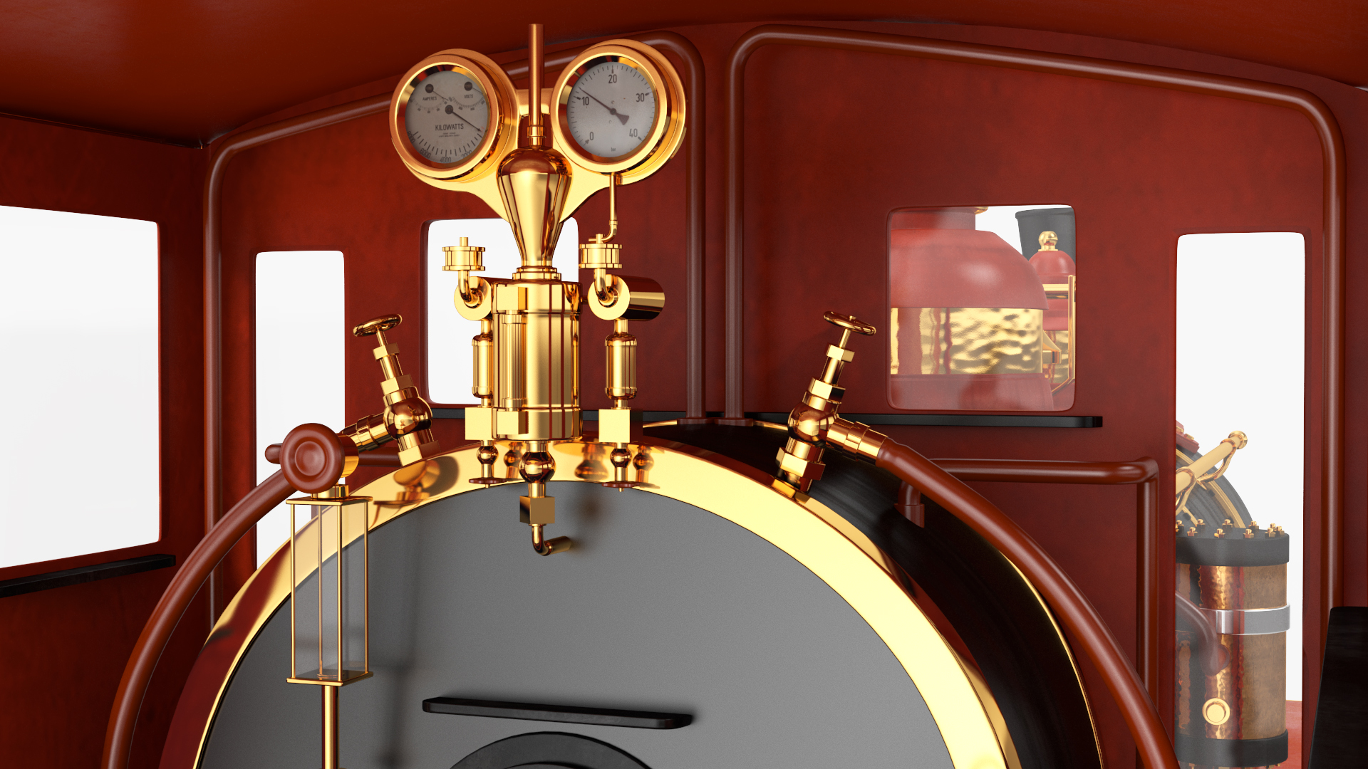 3D Steam Engine Locomotive model