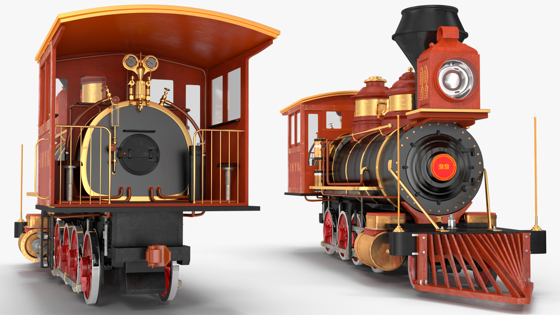 3D Steam Engine Locomotive model