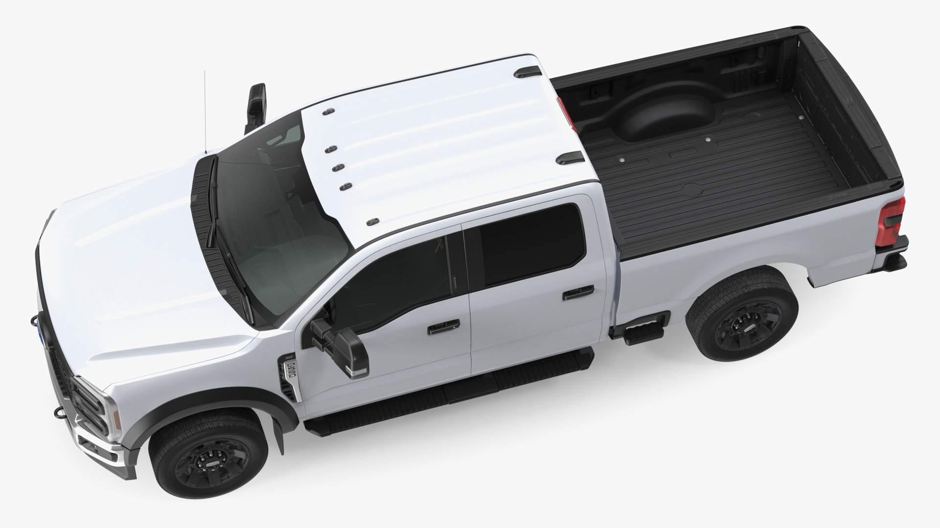 3D White Pickup Ford Super Duty F550 model