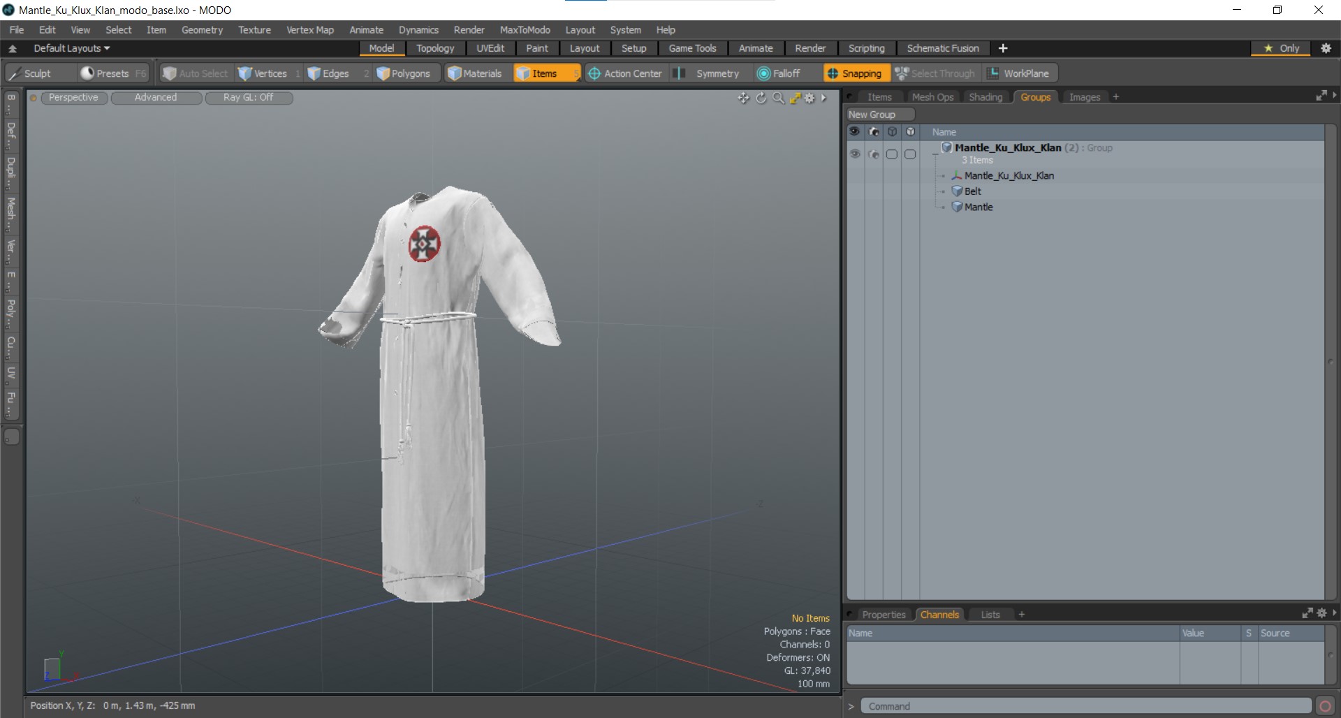 Mantle Ku Klux Klan 3D model