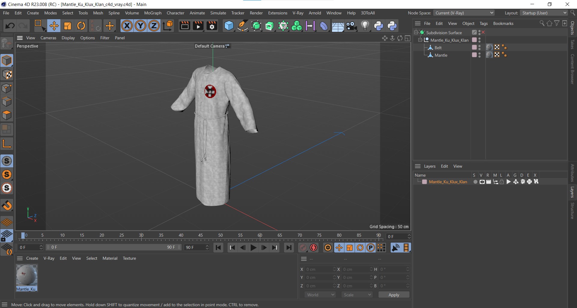 Mantle Ku Klux Klan 3D model