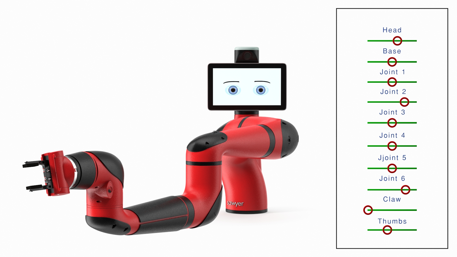 Sawyer Black Edition Collaborative Robot Rigged 3D