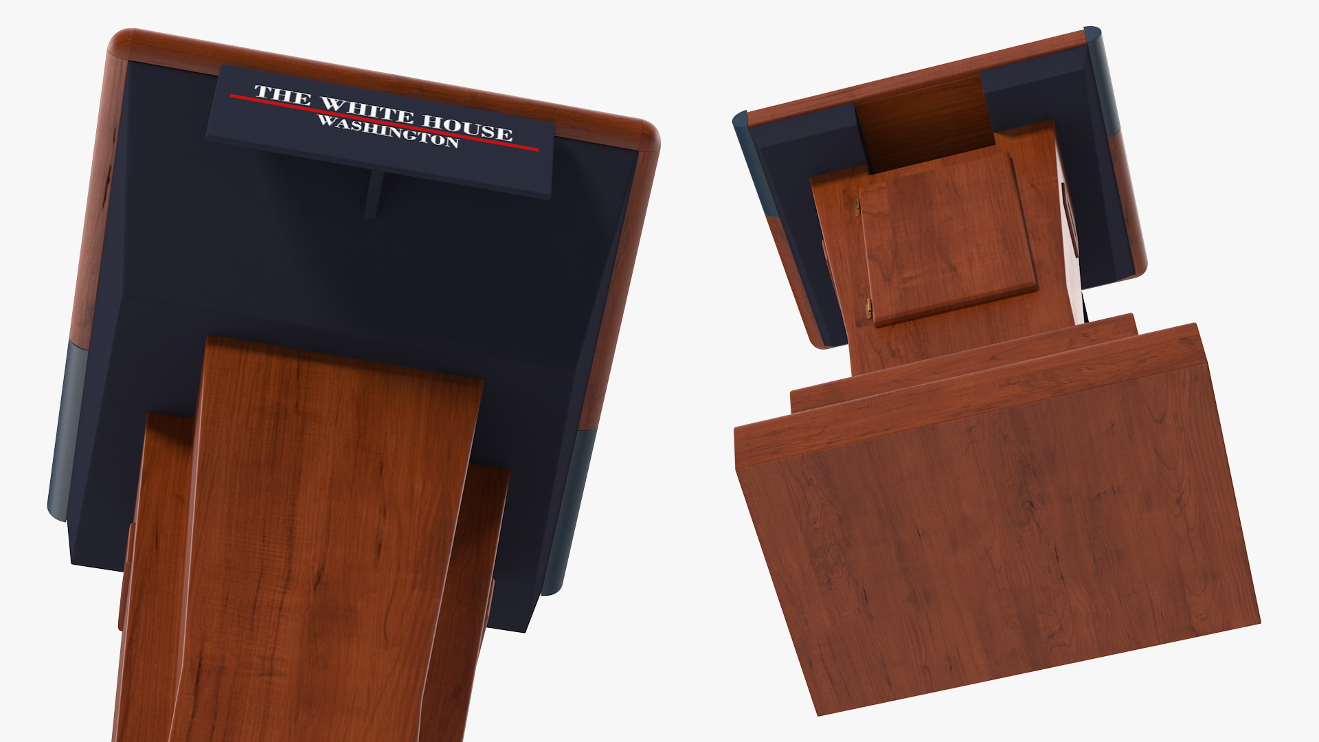 Speech Stand White House 3D model