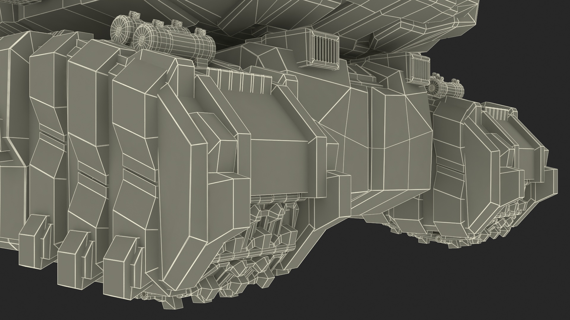 3D Sci Fi Heavy Tank Green model