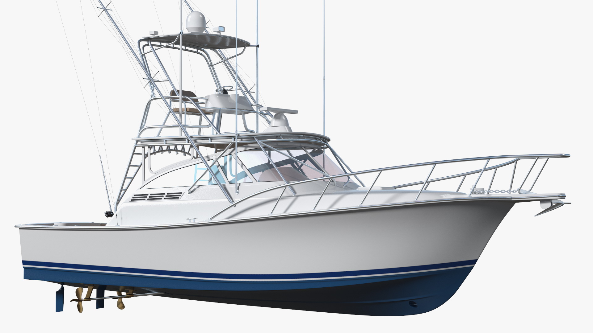 Henriques 35 Express Blue New Fishing Boat 3D