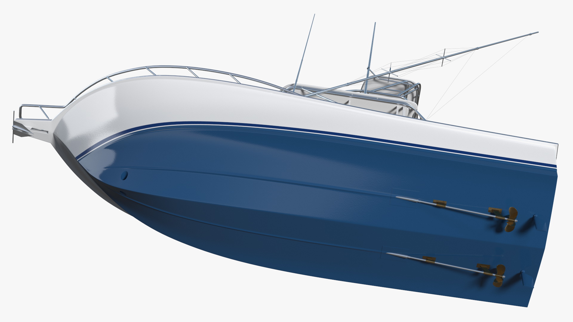 Henriques 35 Express Blue New Fishing Boat 3D