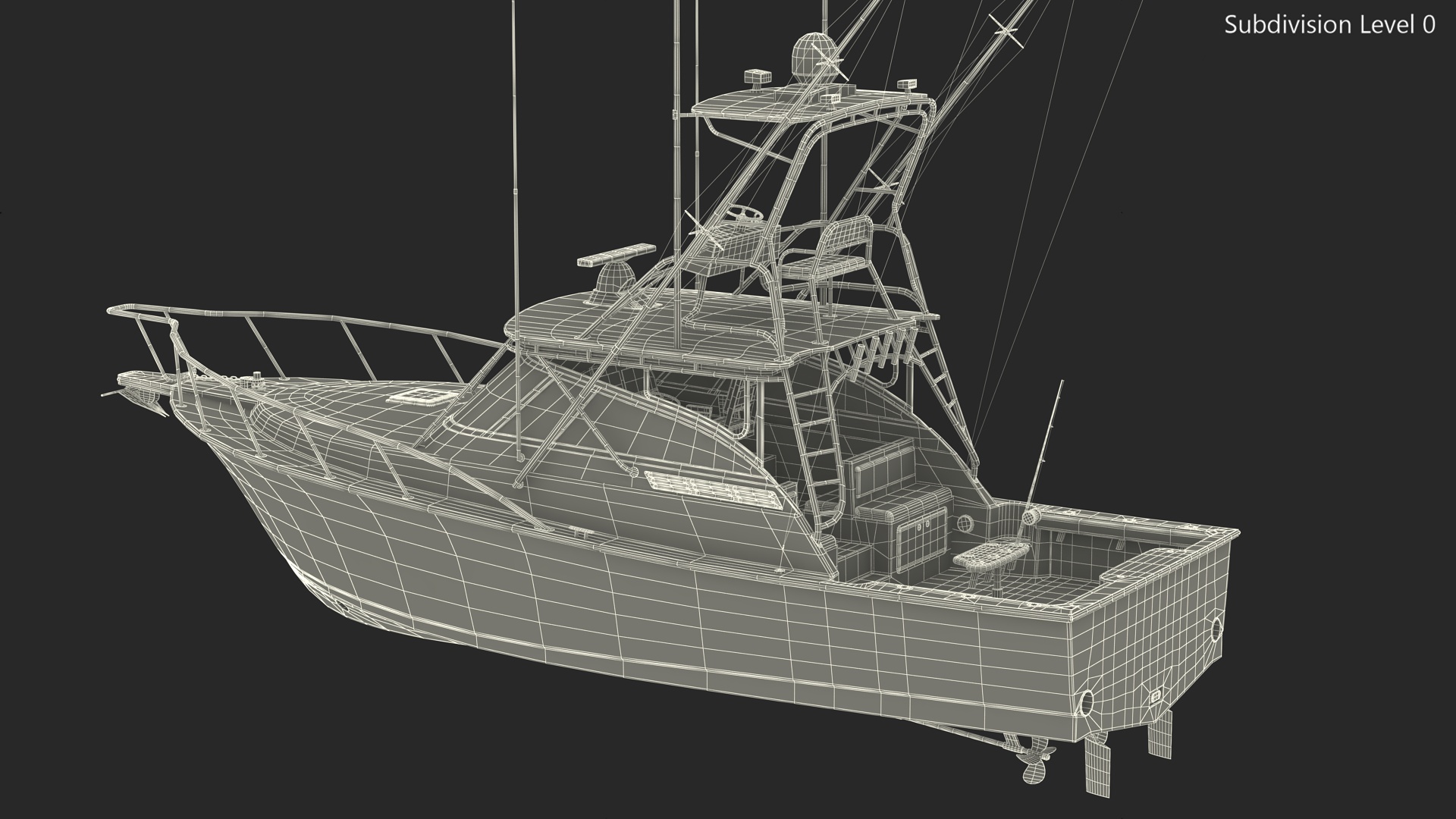 Henriques 35 Express Blue New Fishing Boat 3D