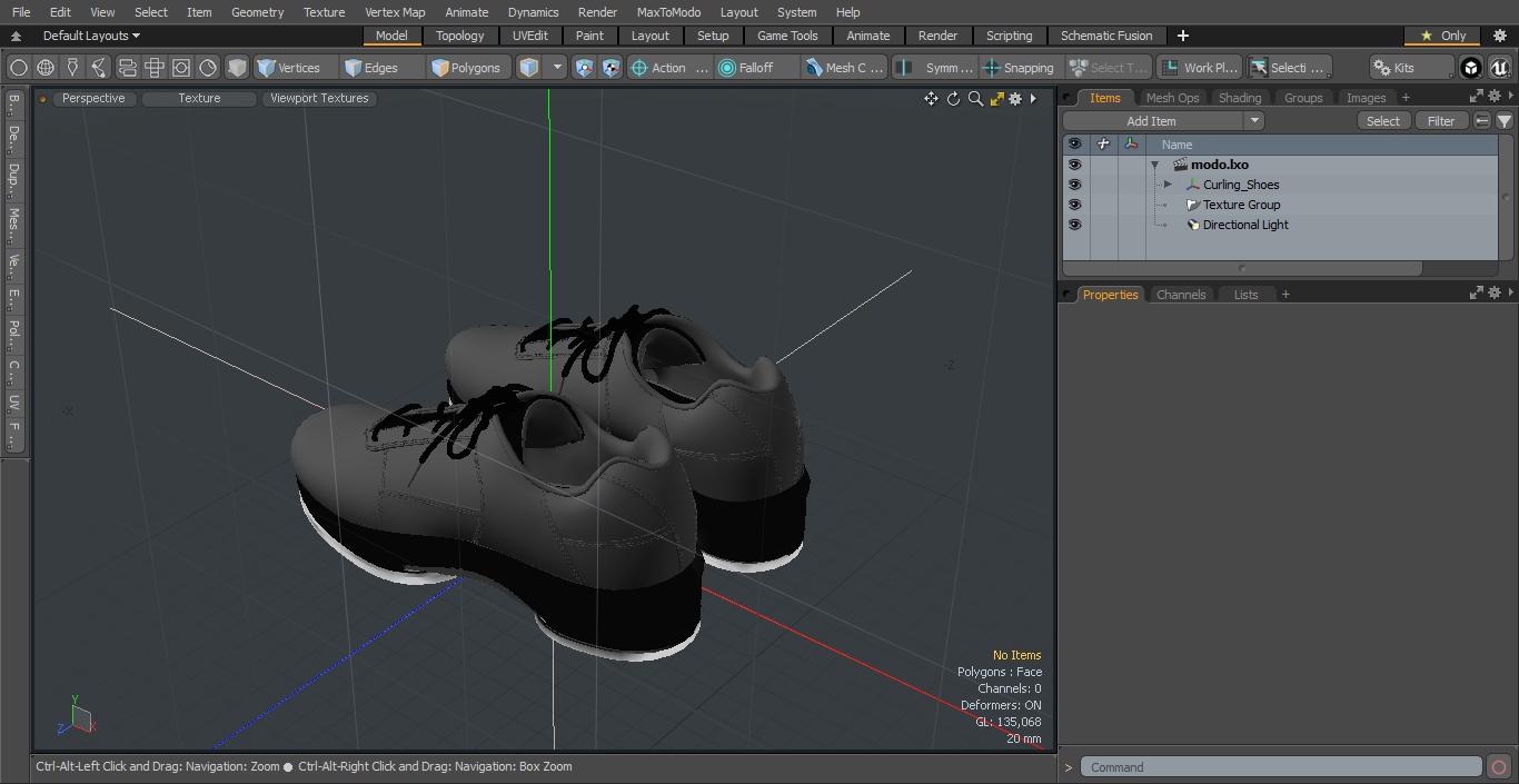 3D Curling Shoes model