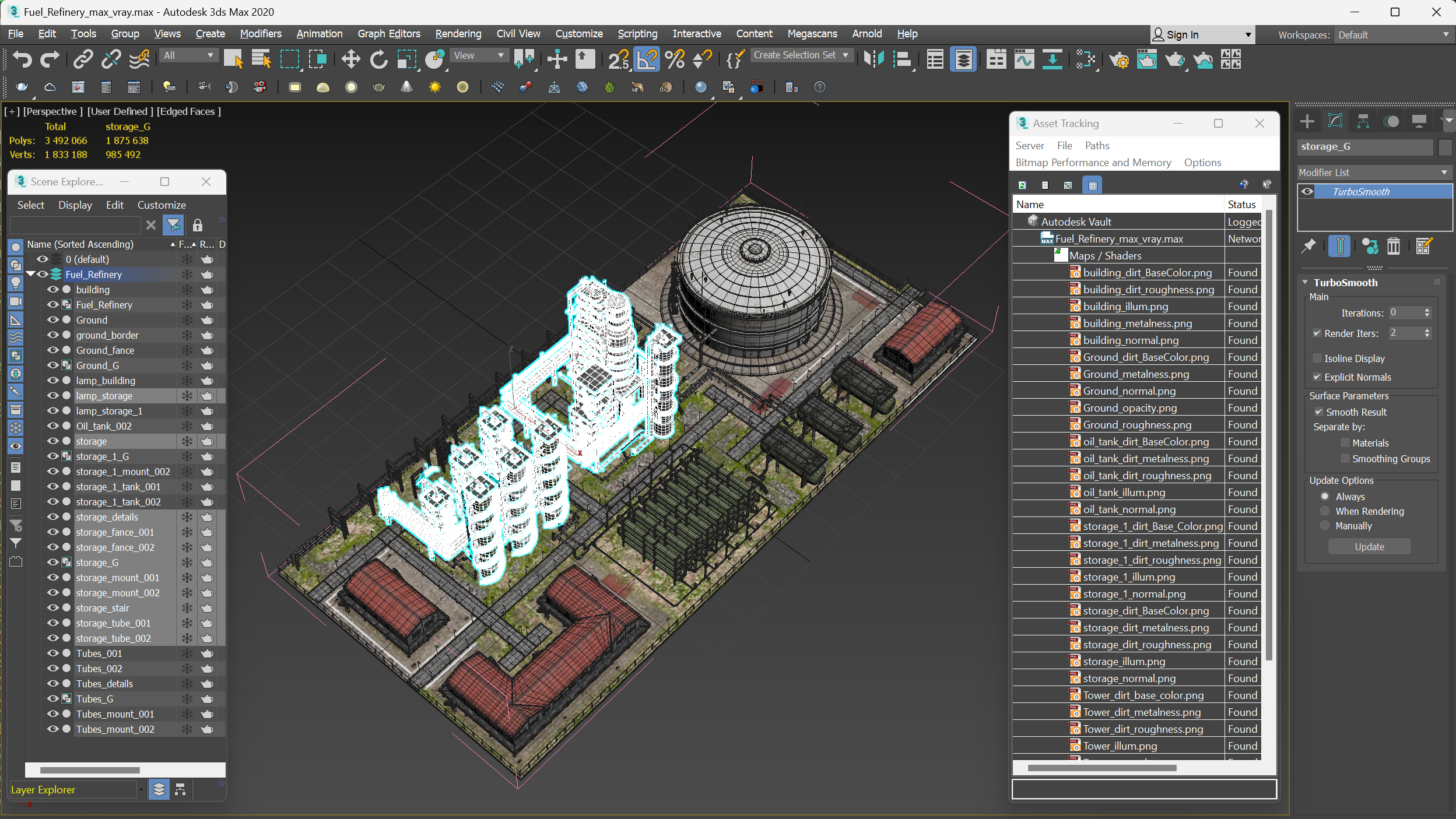 3D Fuel Refinery model