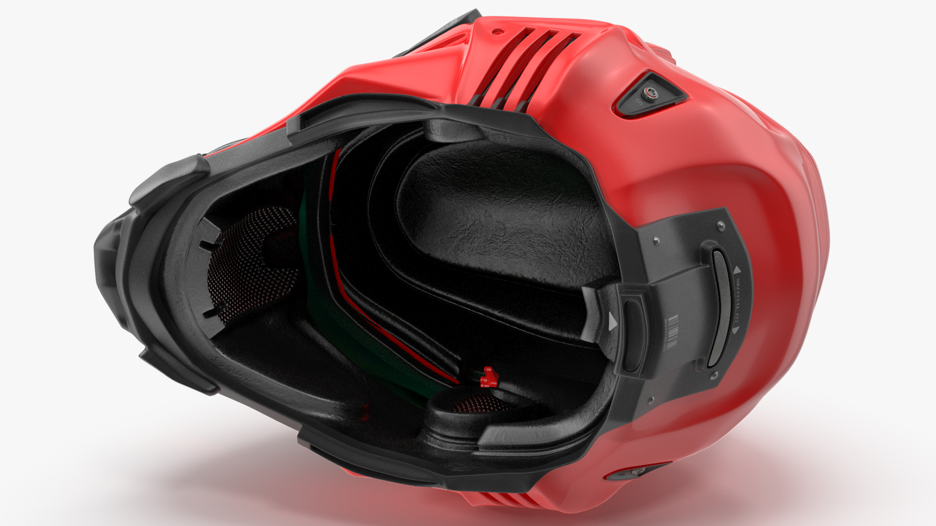 3D Sci-Fi Futuristic Full Helmet Red model