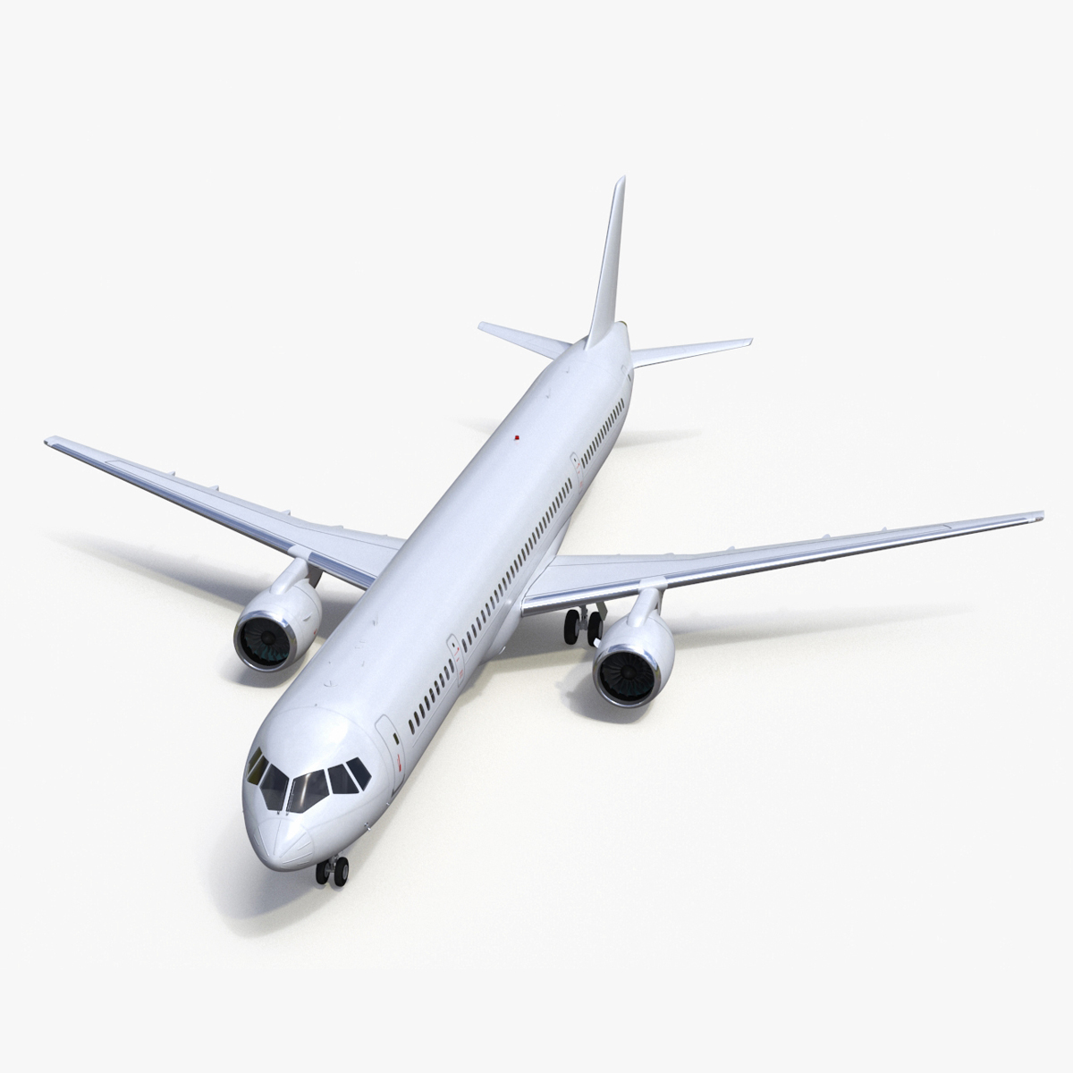 Passenger Jetliner Rigged for Cinema 4D 3D model