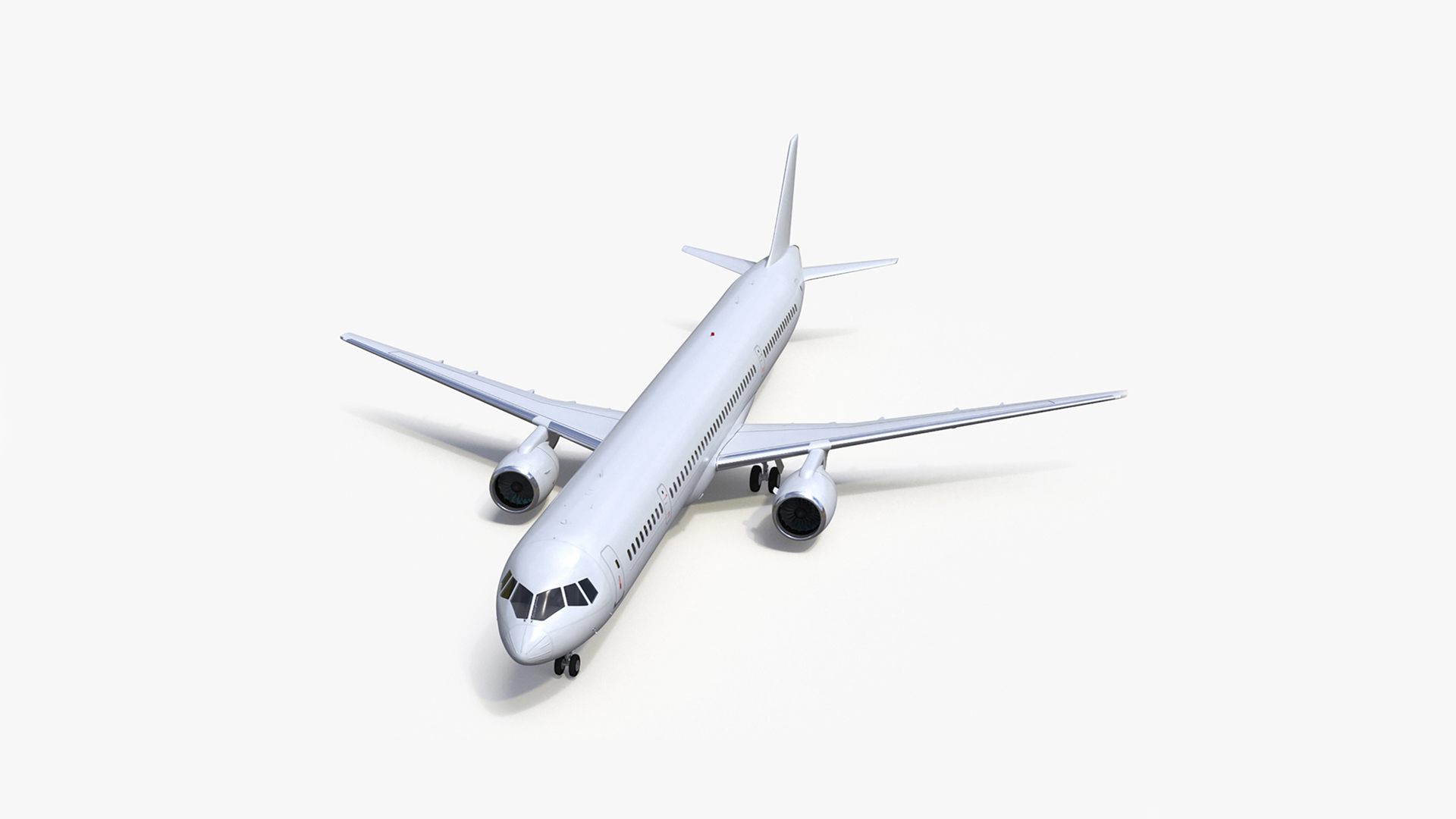 Passenger Jetliner Rigged for Cinema 4D 3D model