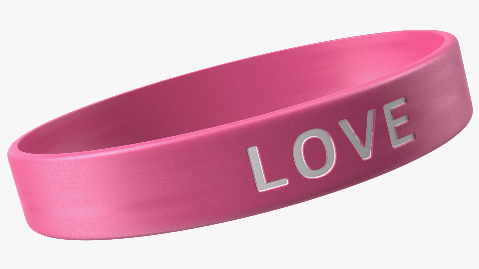 3D Love Silicone Wristband model