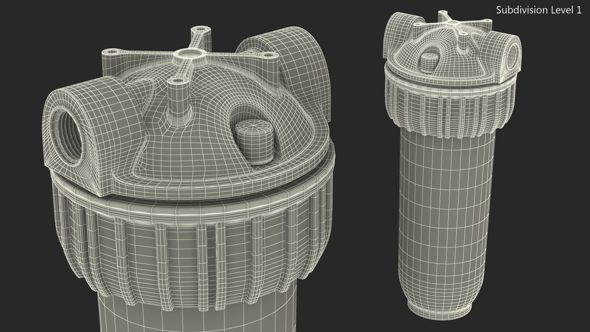 Transparent Water Filter Housing 3D