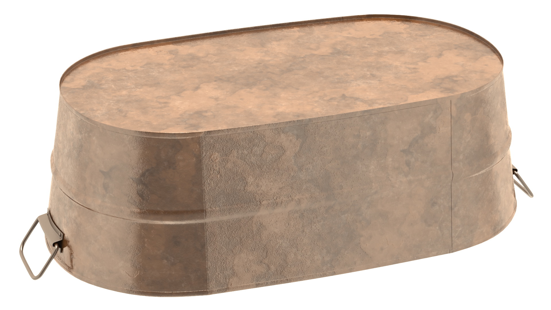 3D model Rusty Metal Container Set