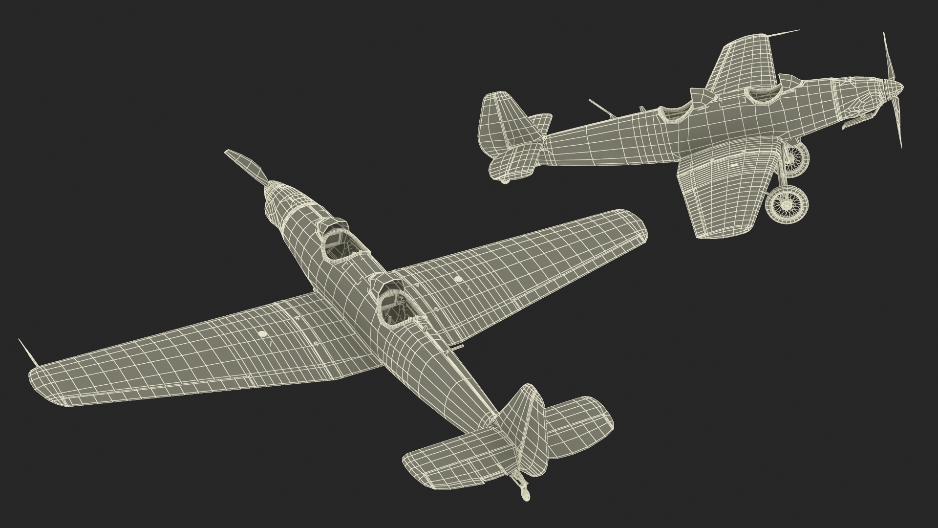 3D Junkers A50 Junior Sport Plane Rigged for Cinema 4D