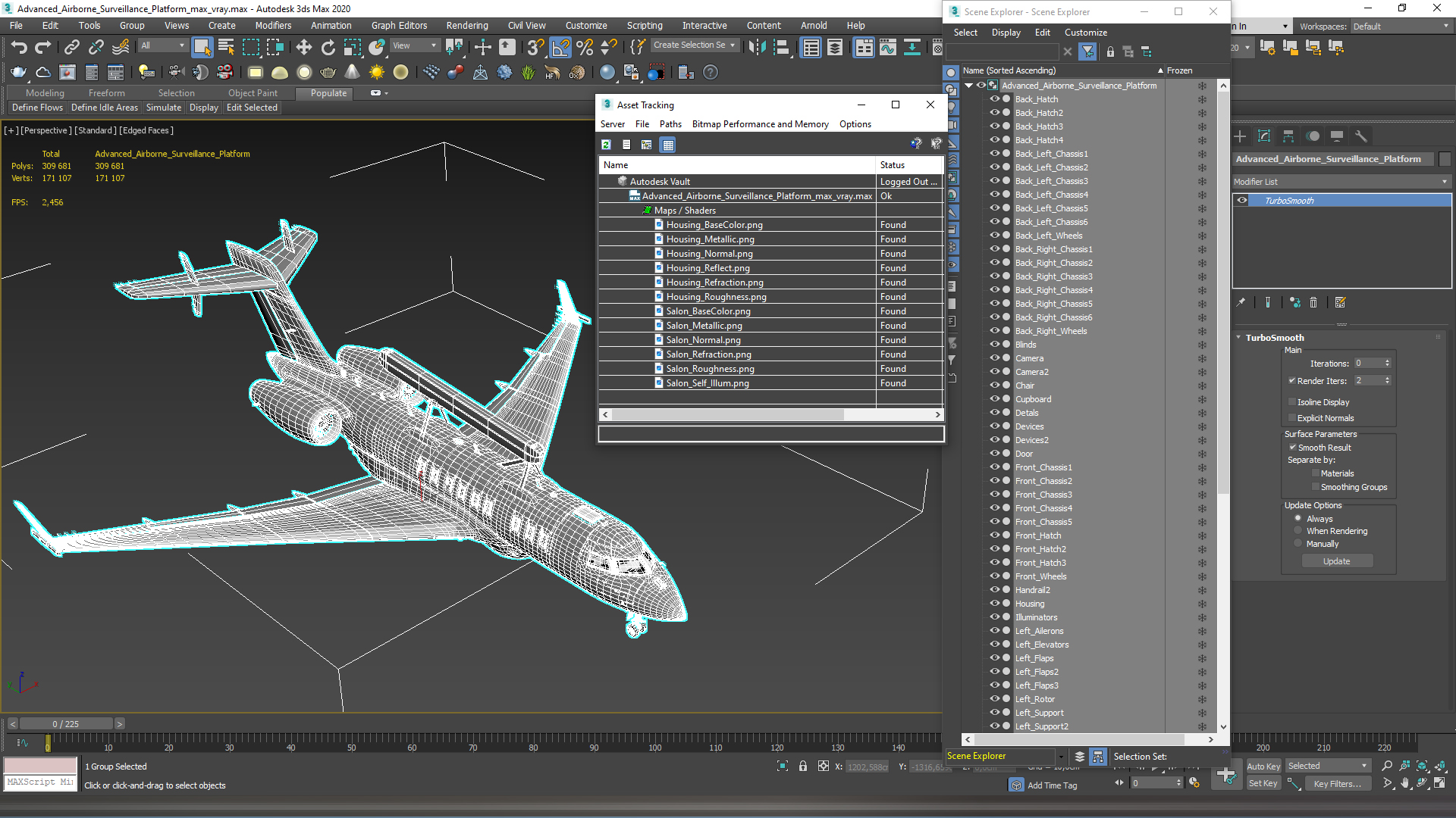 Advanced Airborne Surveillance Platform 3D model