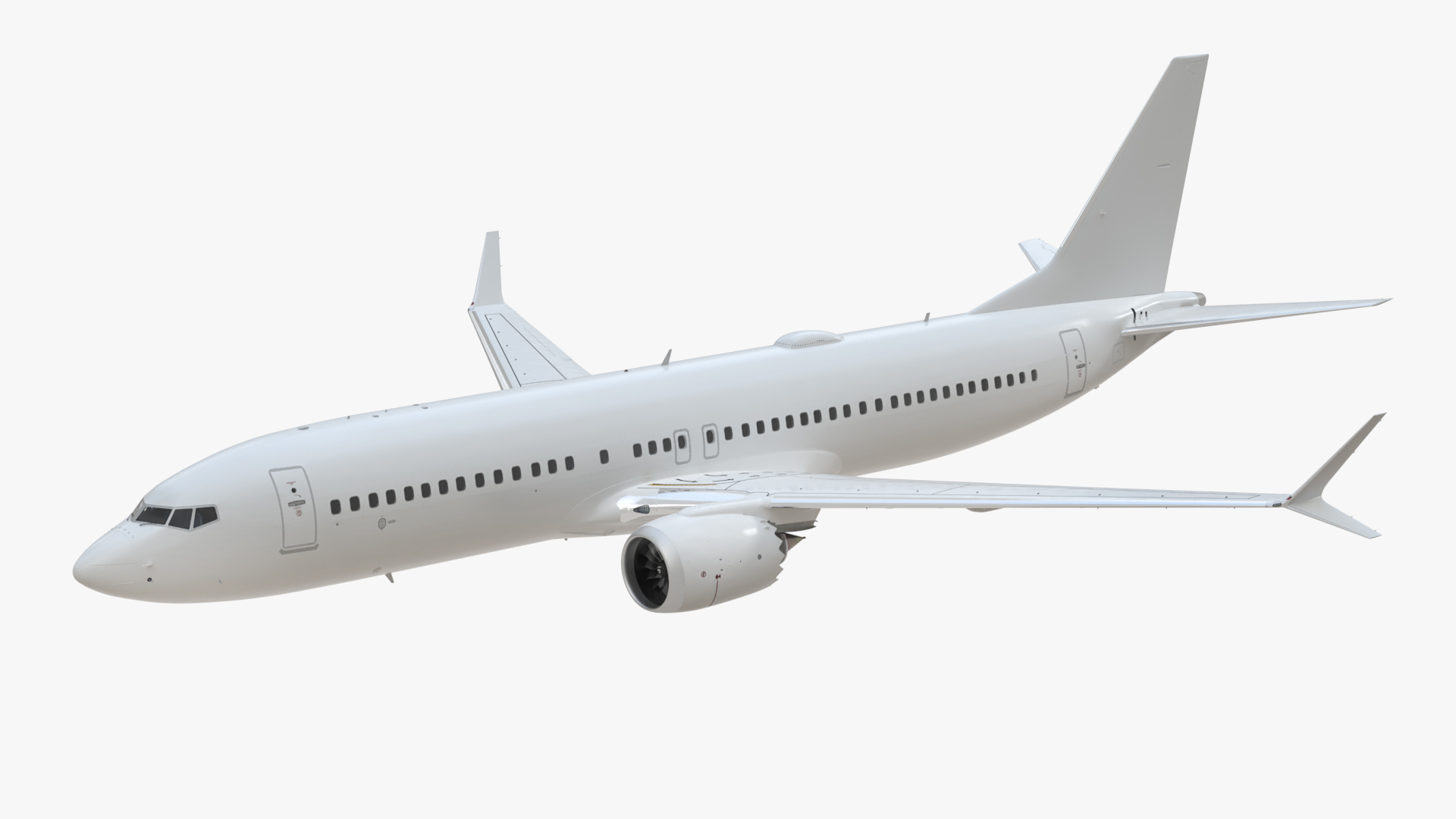 3D White Aircraft Boeing 737 MAX 8 in Flying