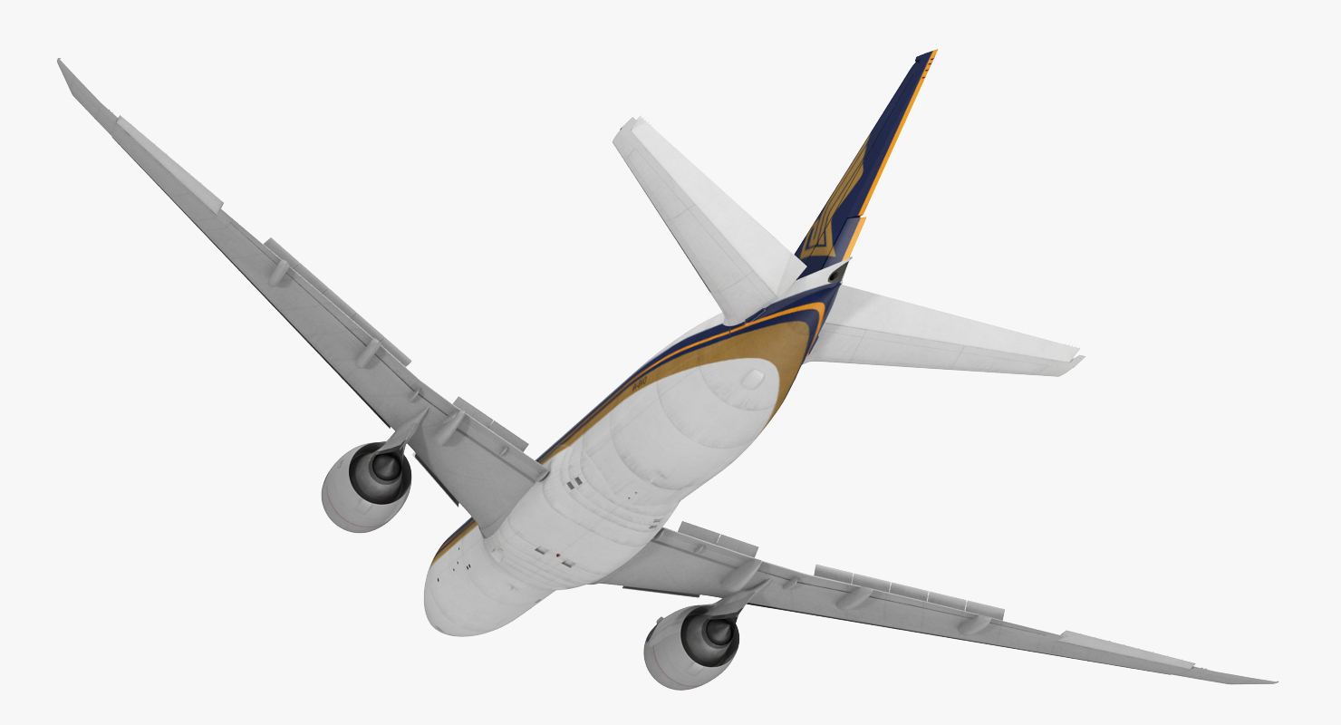 3D Boeing 777 Freighter Singapore Airlines Rigged