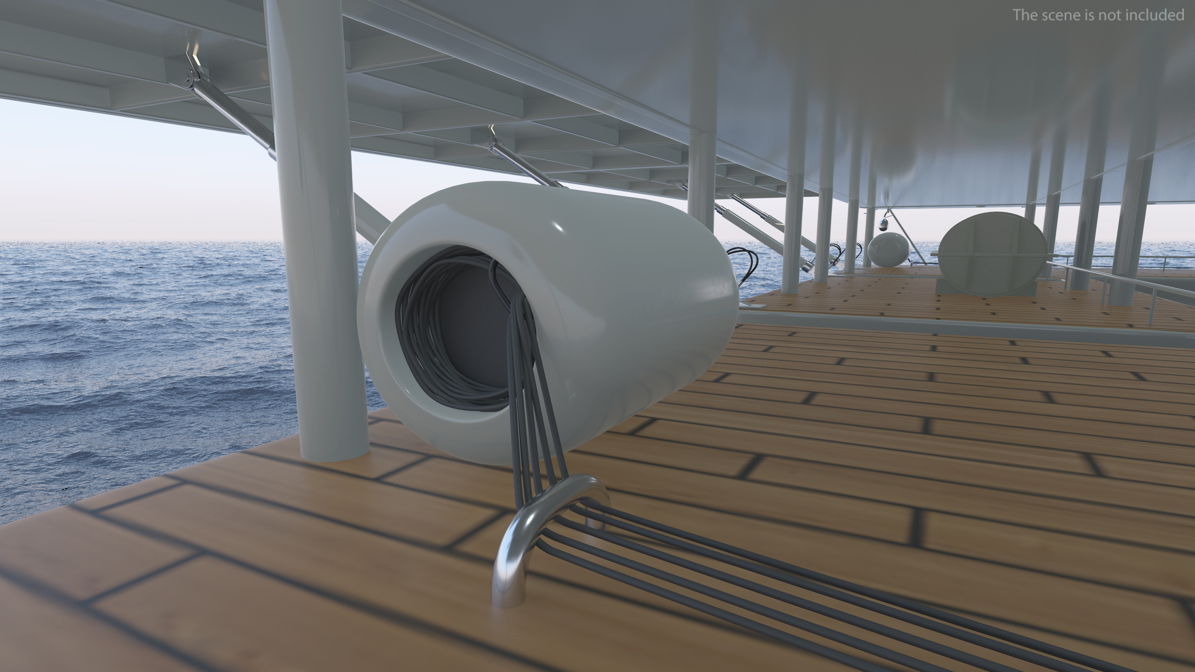 Large Solar Powered Boat 3D model