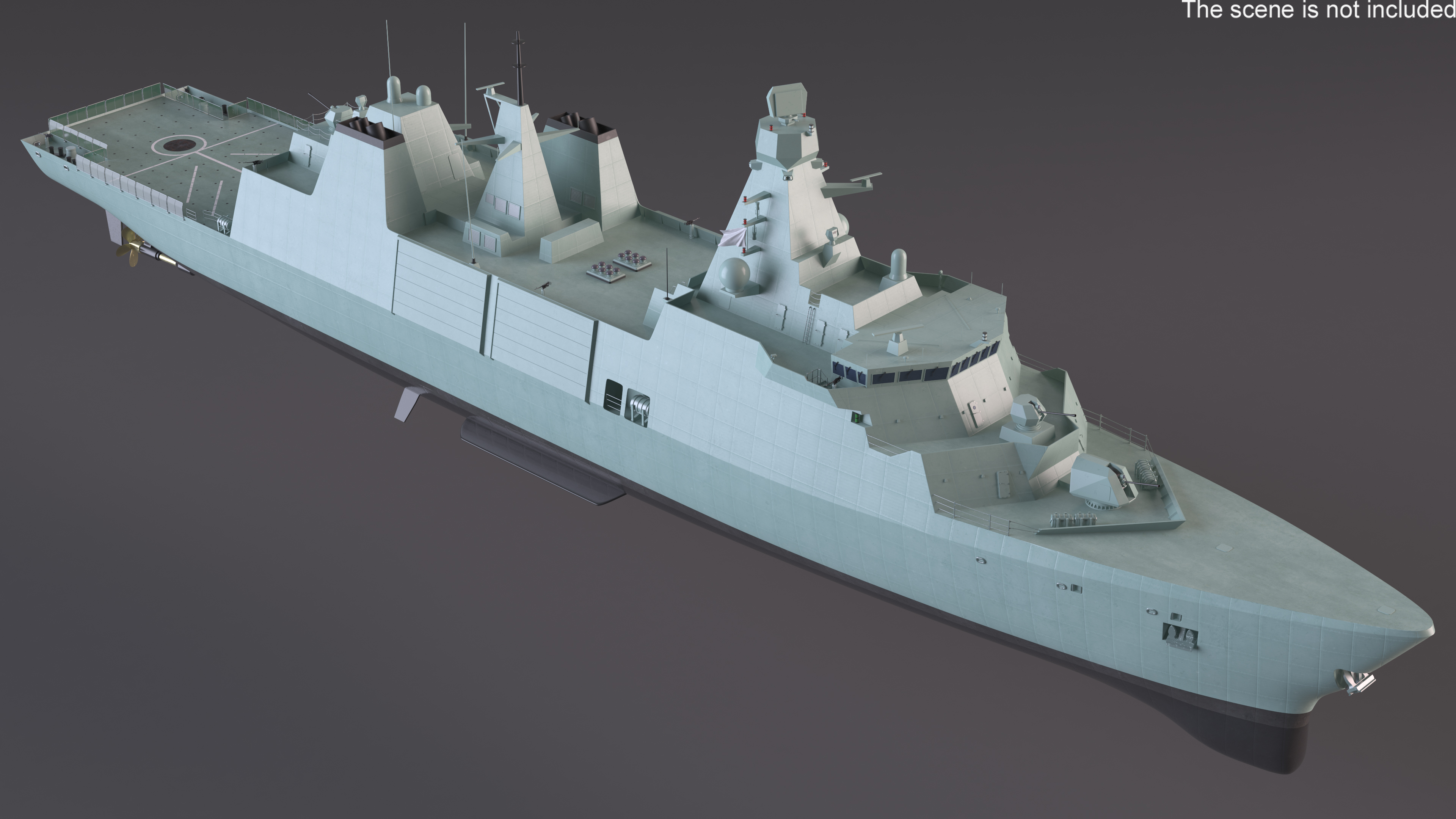 Modern Guided Missile Frigate 3D model