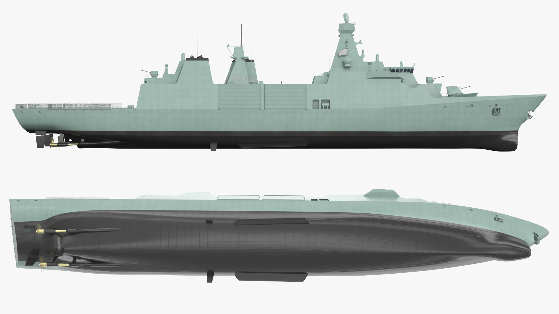 Modern Guided Missile Frigate 3D model