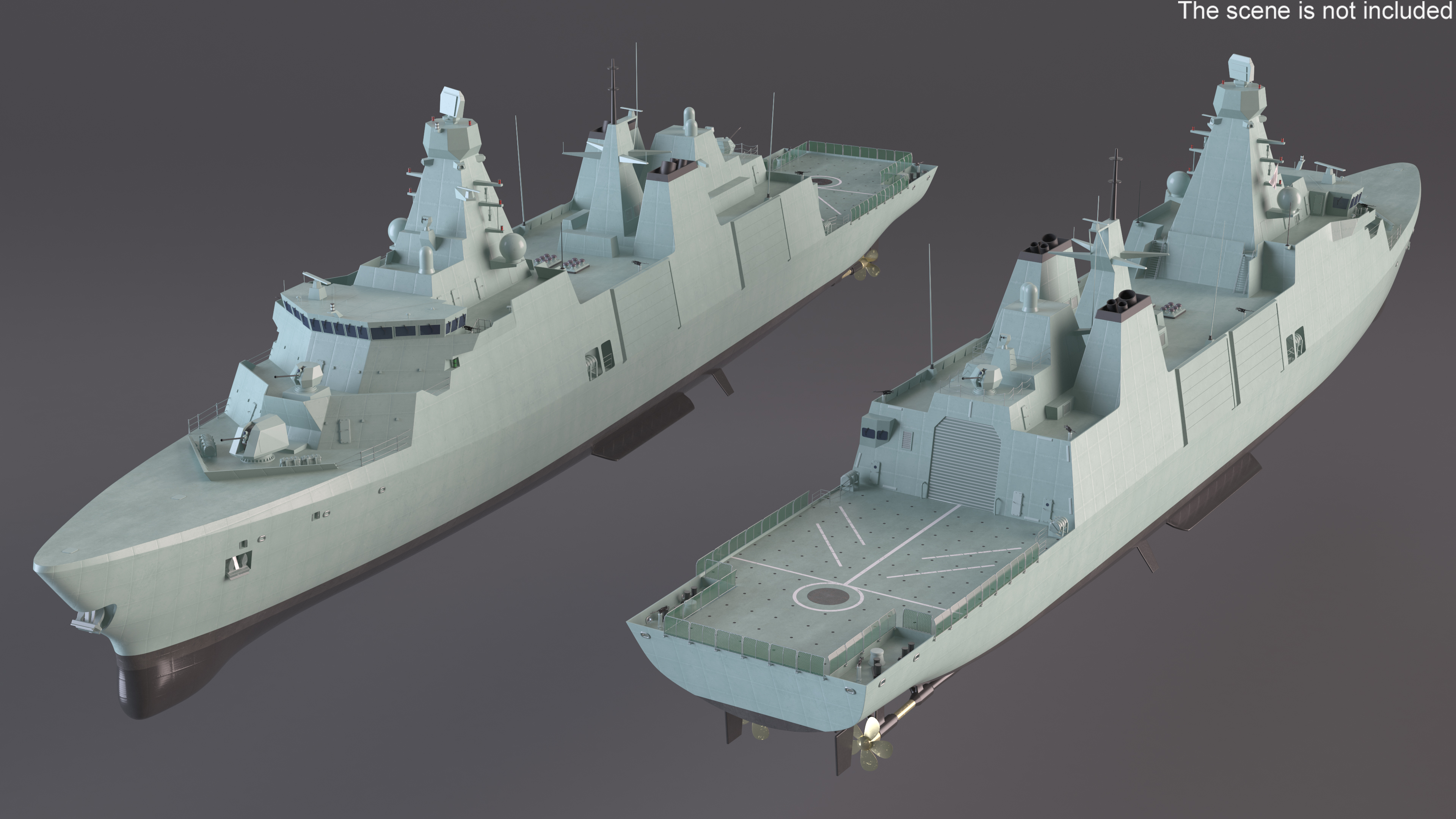 Modern Guided Missile Frigate 3D model