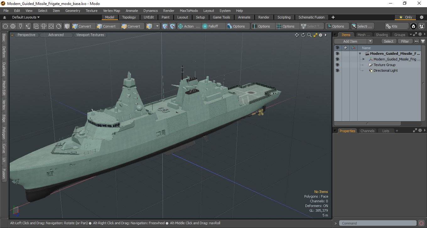 Modern Guided Missile Frigate 3D model