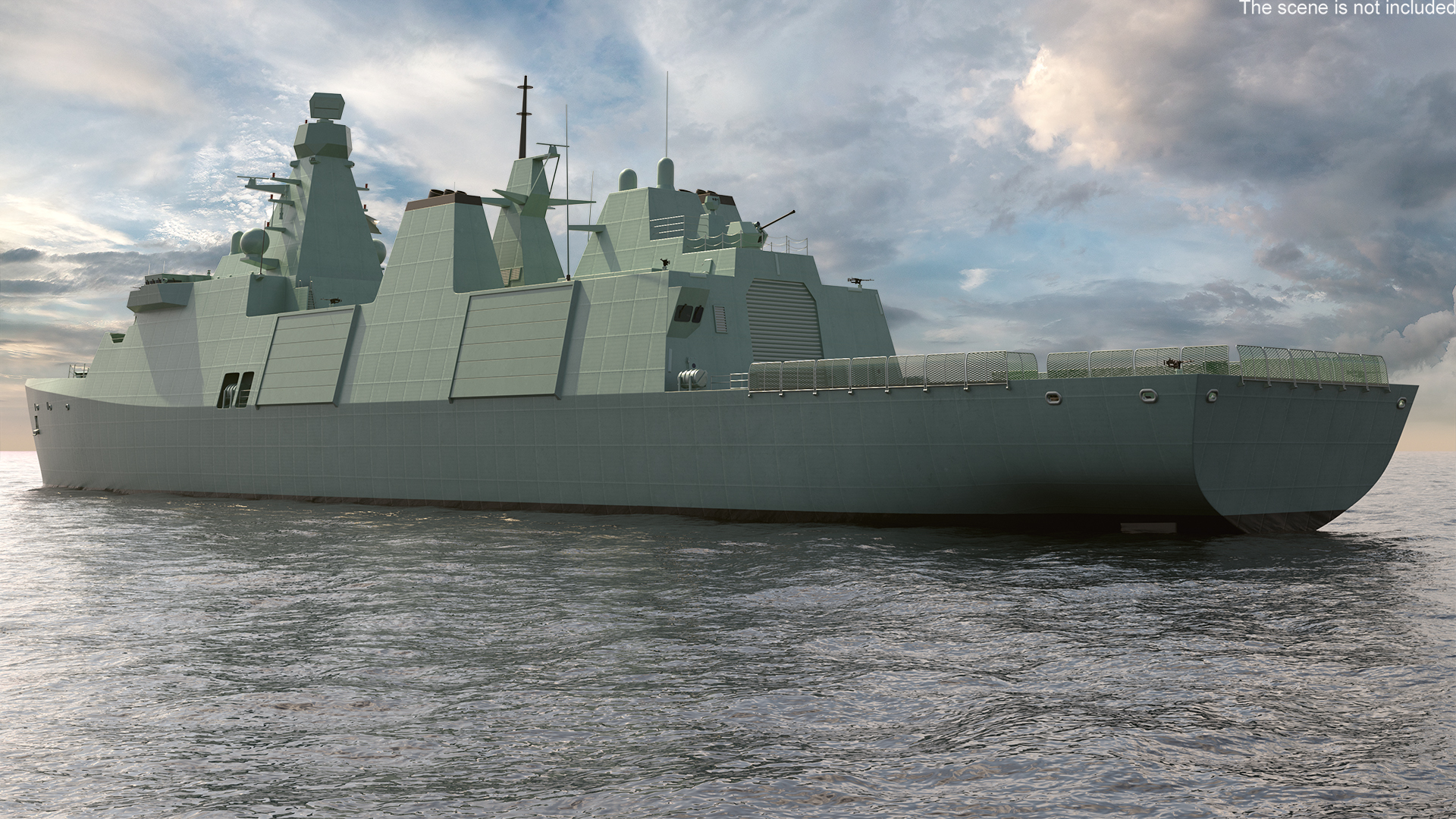 Modern Guided Missile Frigate 3D model