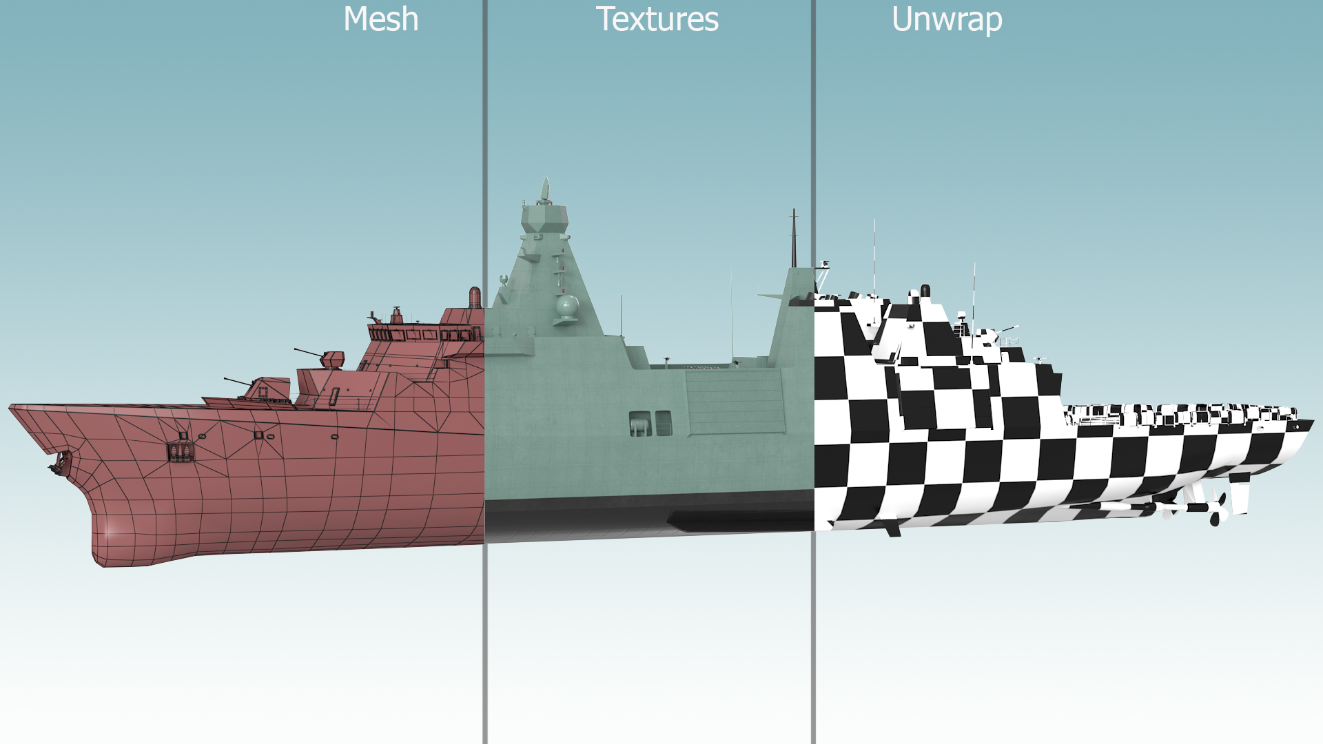 Modern Guided Missile Frigate 3D model