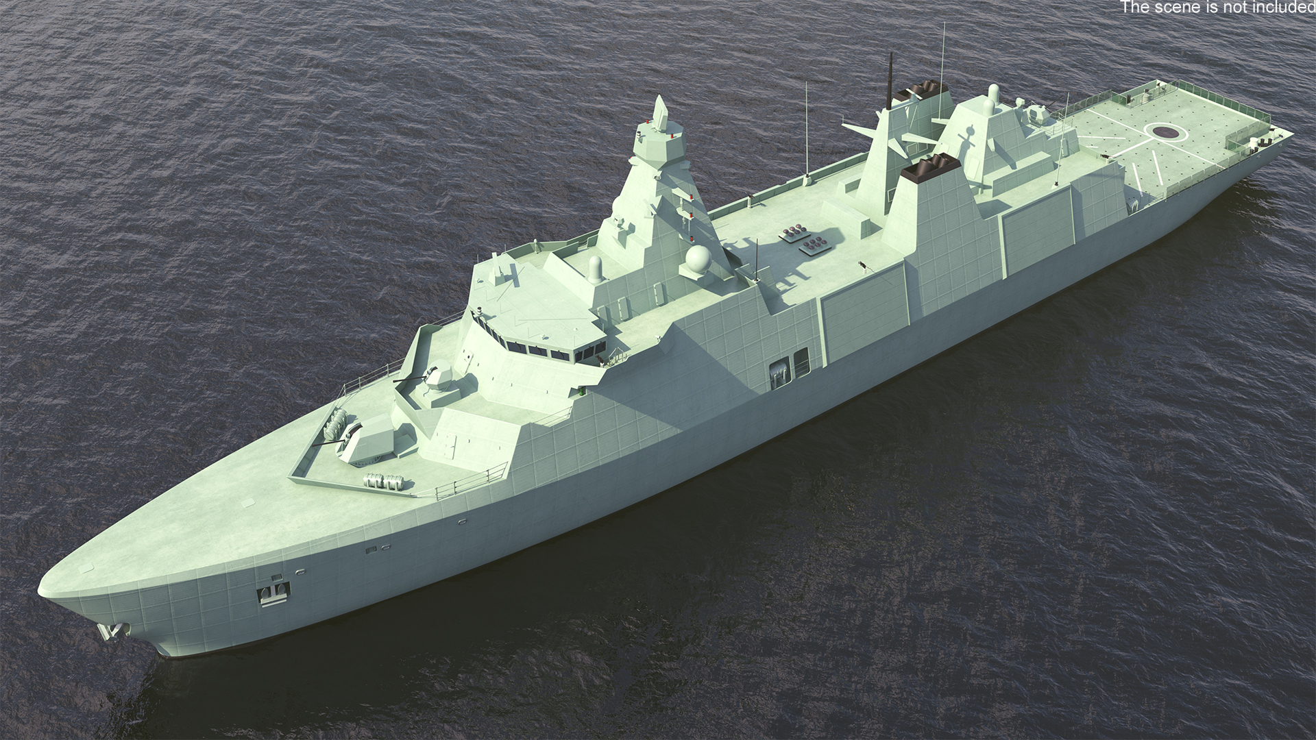 Modern Guided Missile Frigate 3D model