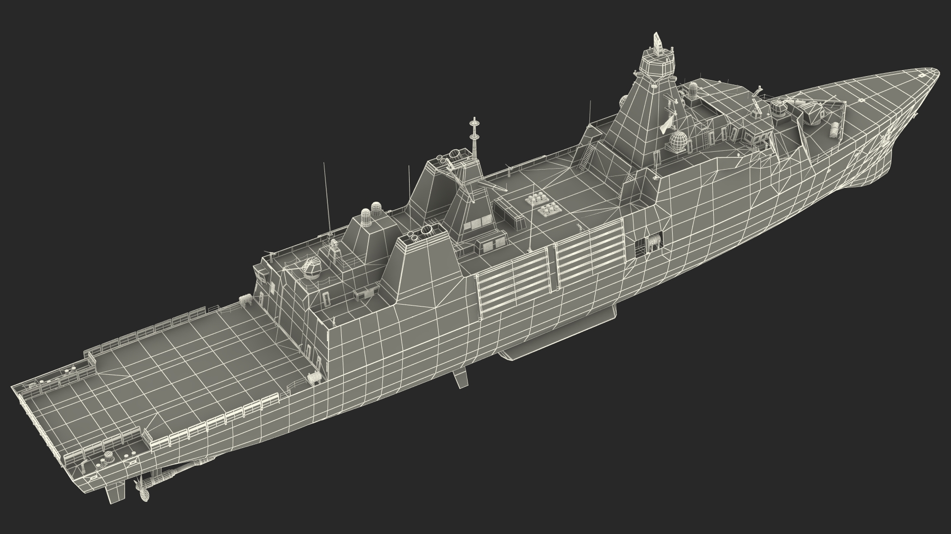 Modern Guided Missile Frigate 3D model