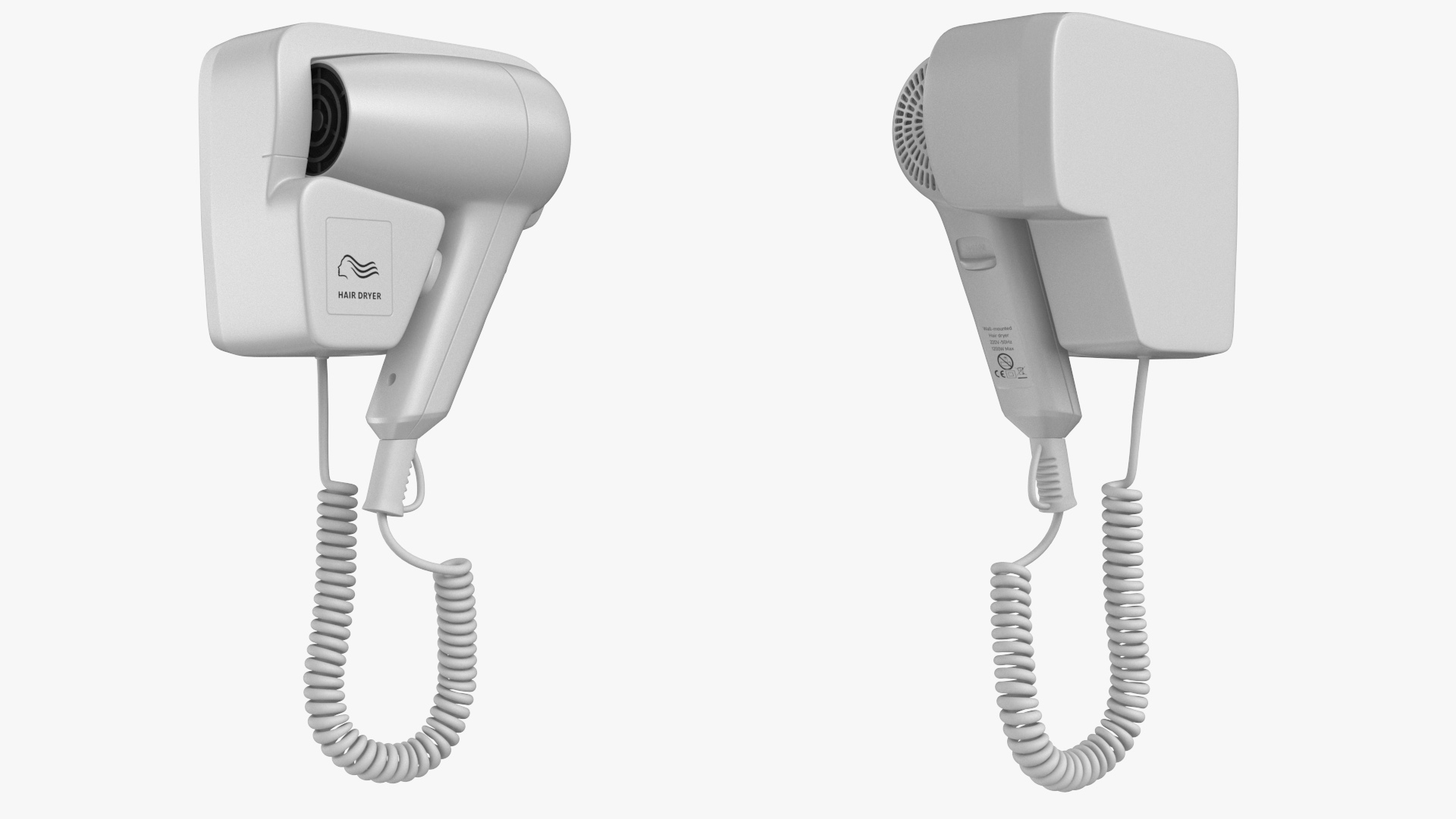 3D Wall Mounted Hair Dryer model